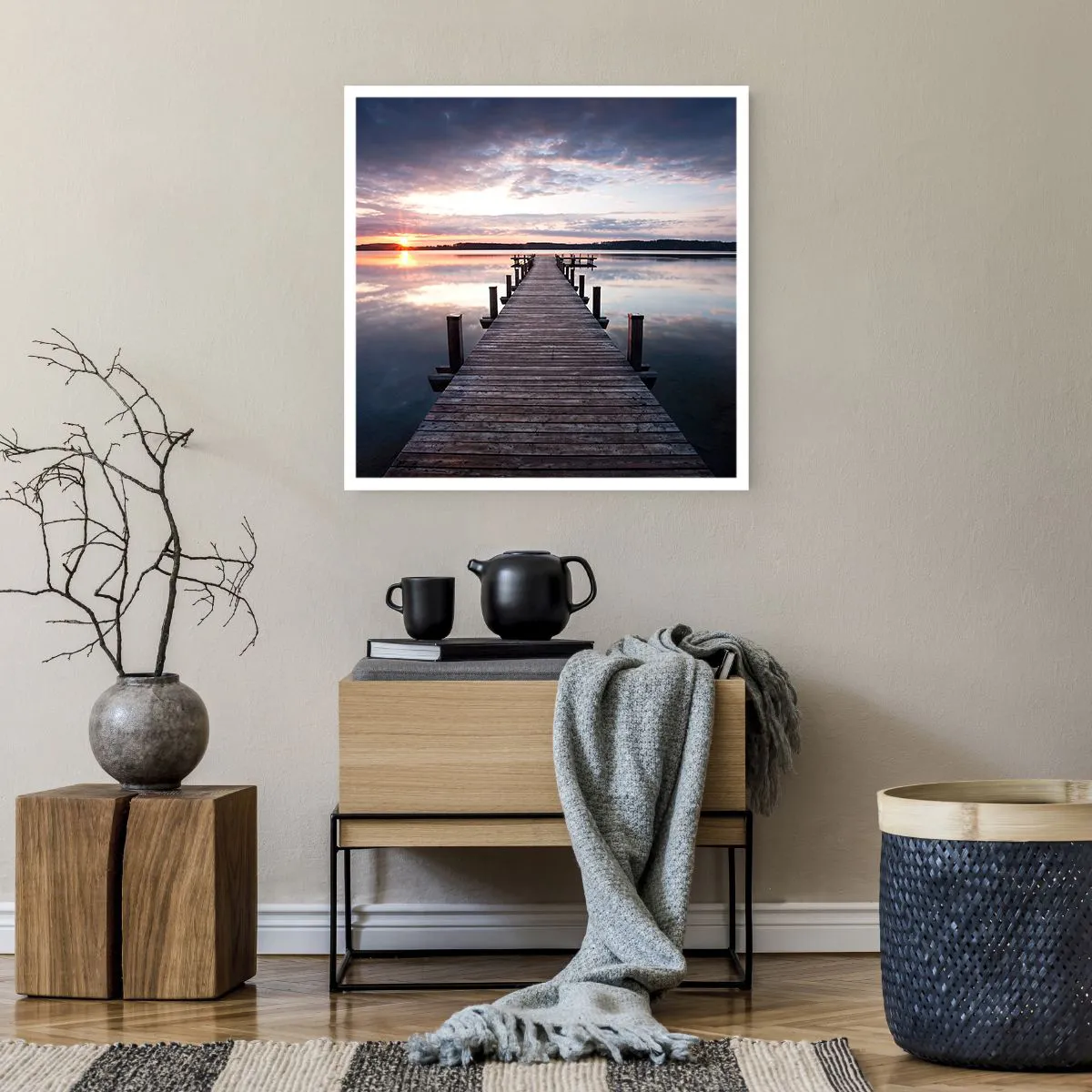 Poster - Quiet Border of Night and Day - 60x60 cm