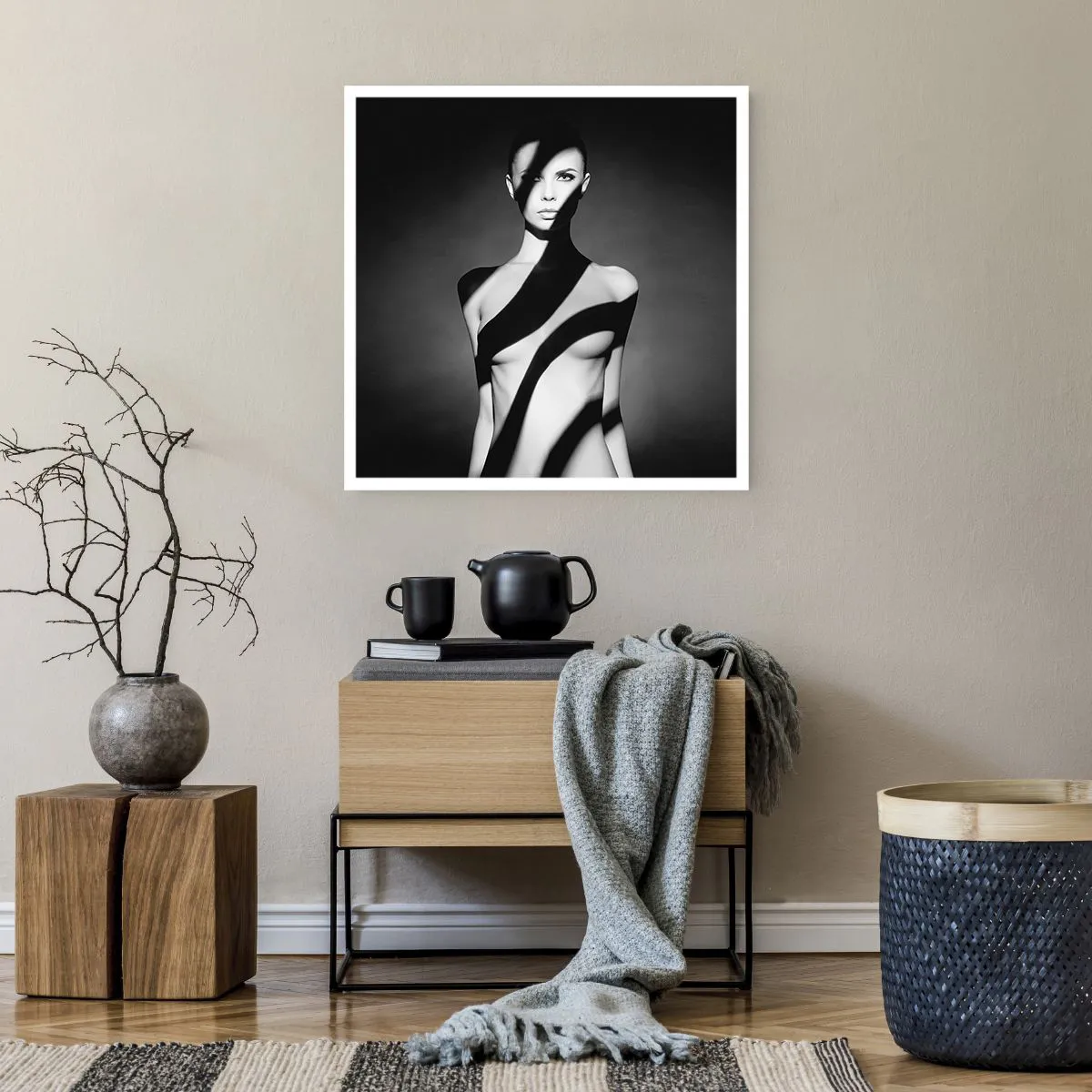 Affiche - Poster - Dans la brillance et l'ombre - 60x60 cm