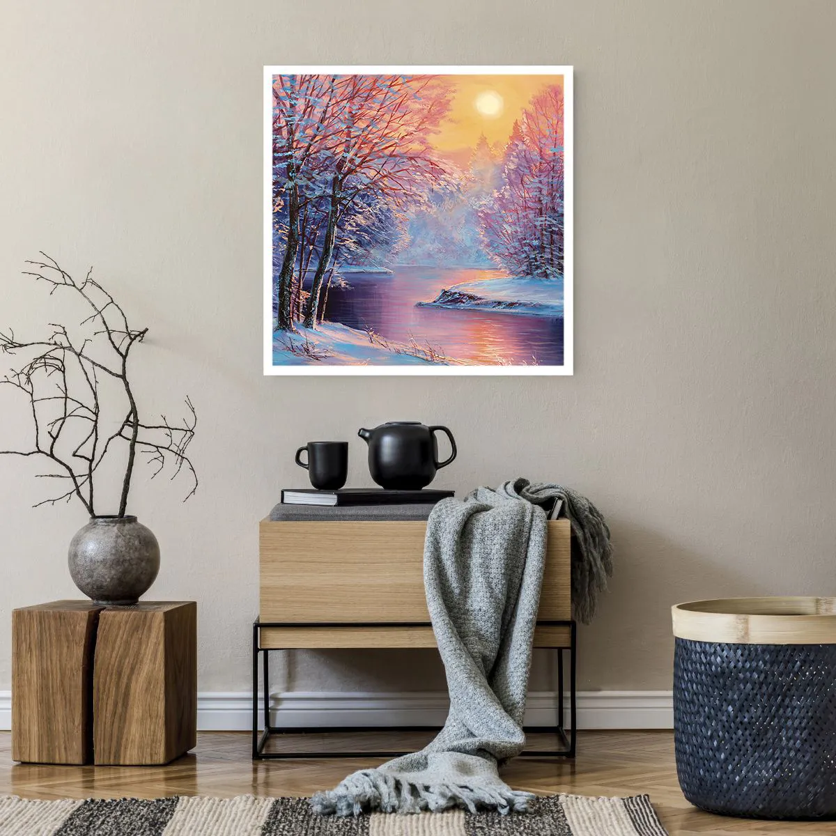 Poster - De kleuren van de winter - 60x60 cm