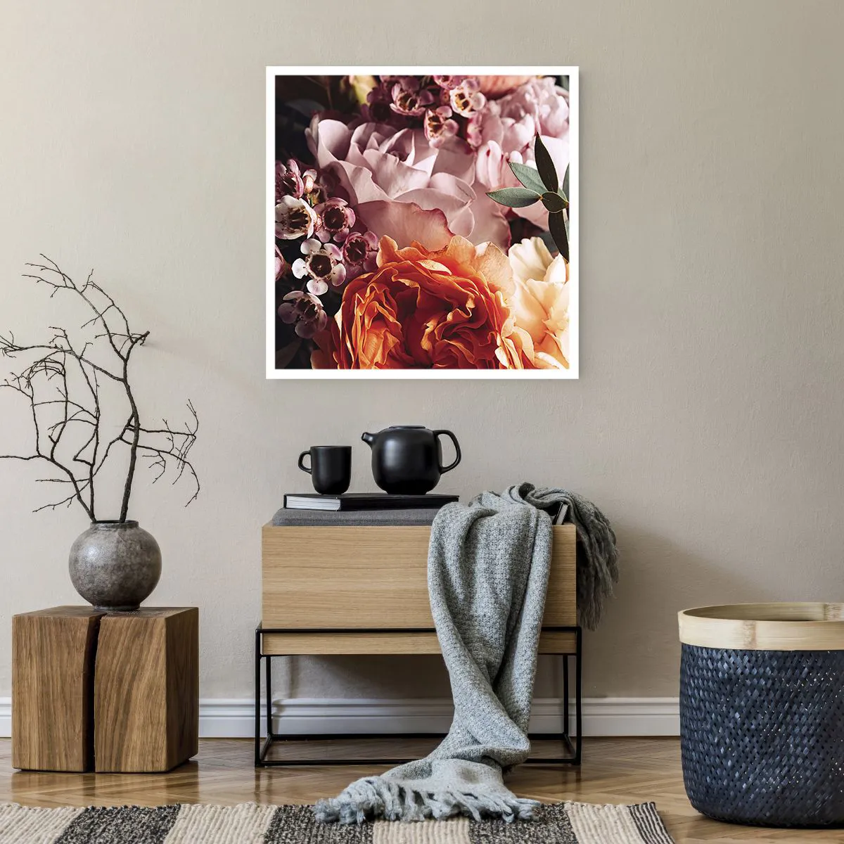 Plakat - Indhyllet i skønhed - 60x60 cm