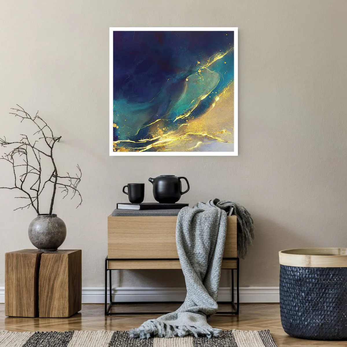 Poster - Der goldene Teich - 60x60 cm