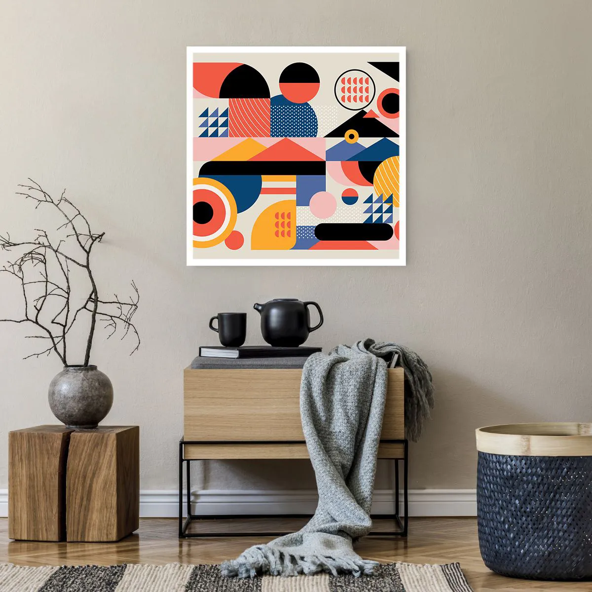 Affiche - Poster - Composition : jouer - 60x60 cm