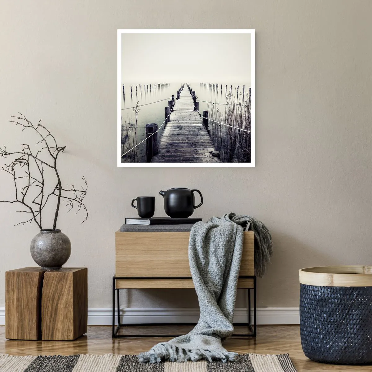 Poster - Dompel jezelf onder in vrede - 60x60 cm