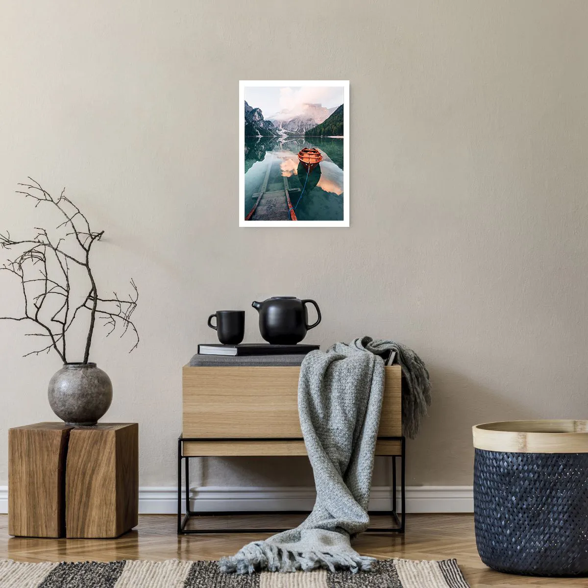 Plakat - Fredfyldt søvn i bjergene - 30x40 cm