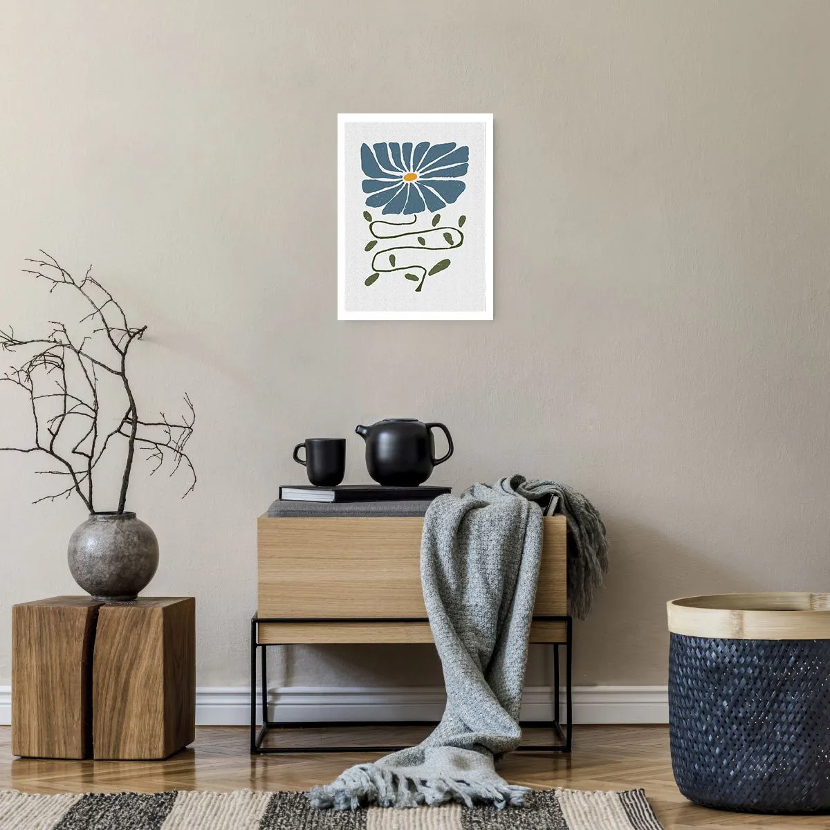 Poster - Van een tak tot een bloem - 30x40 cm