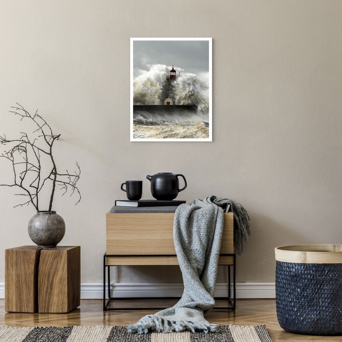 Poster ohne Rahmen Landschaft, Poster ohne Rahmen Leuchtturm, Poster ohne Rahmen Sturm, Poster ohne Rahmen Ozean, Poster ohne Rahmen Meer