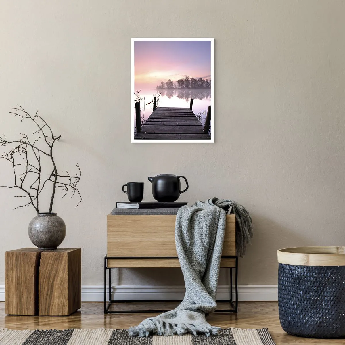 Poster - Din ceața de liliac... - 40x50 cm