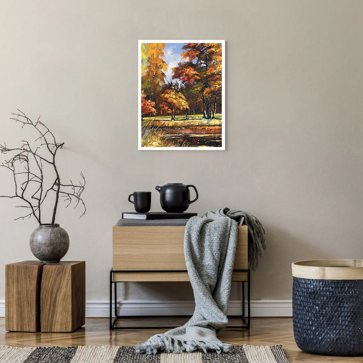 Affiche - Poster - Paysage en or et bronze - 40x50 cm