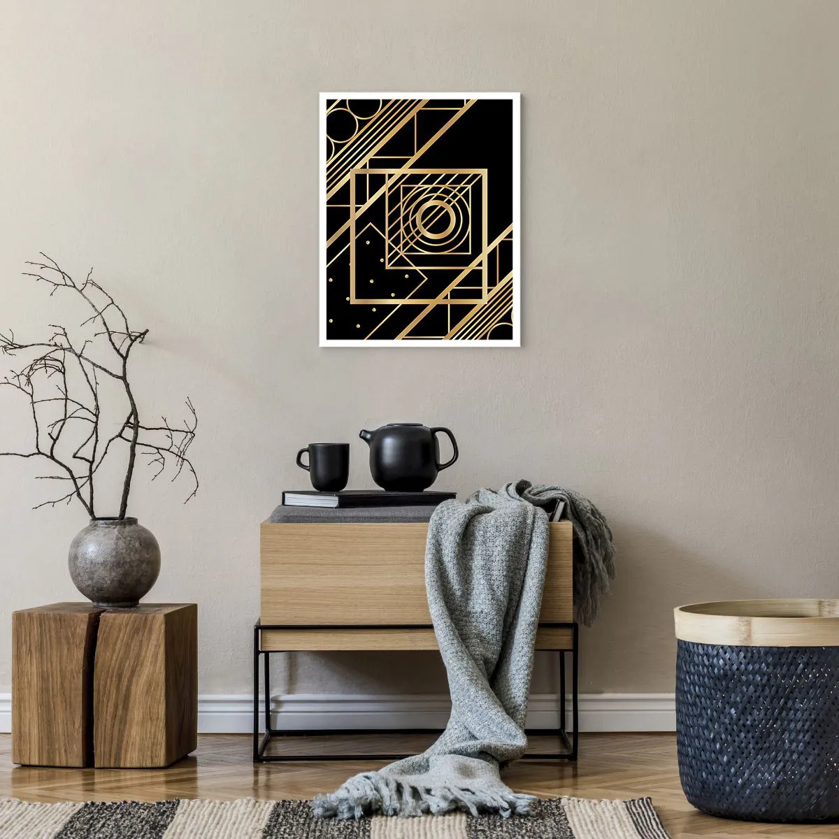 Poster - Golden Geometry - 40x50 cm