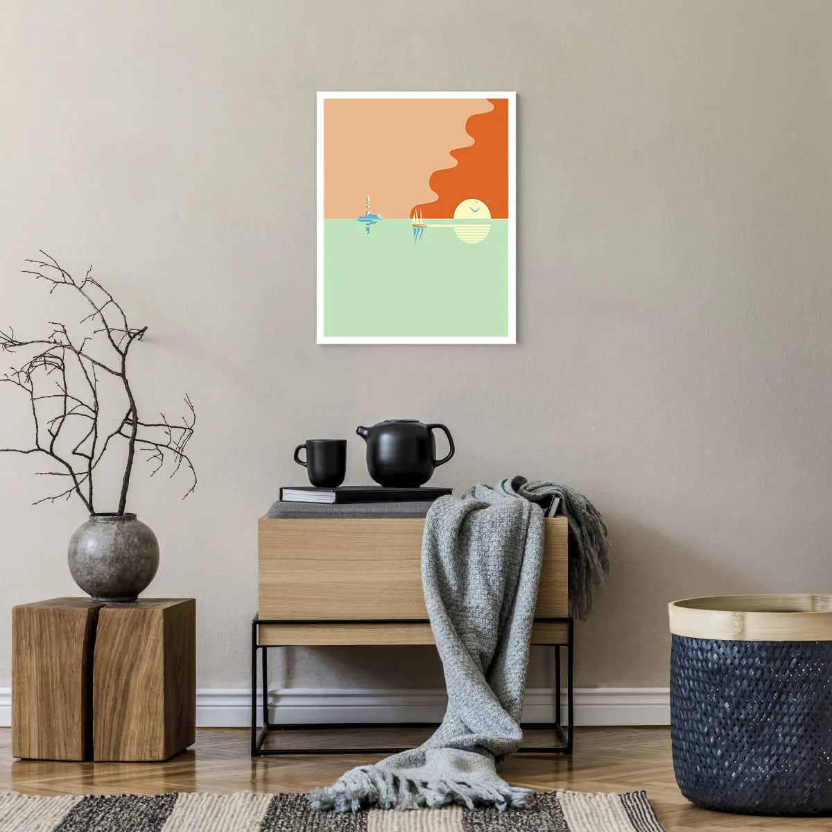 Plakat - Morski pejzaż idealny - 40x50 cm