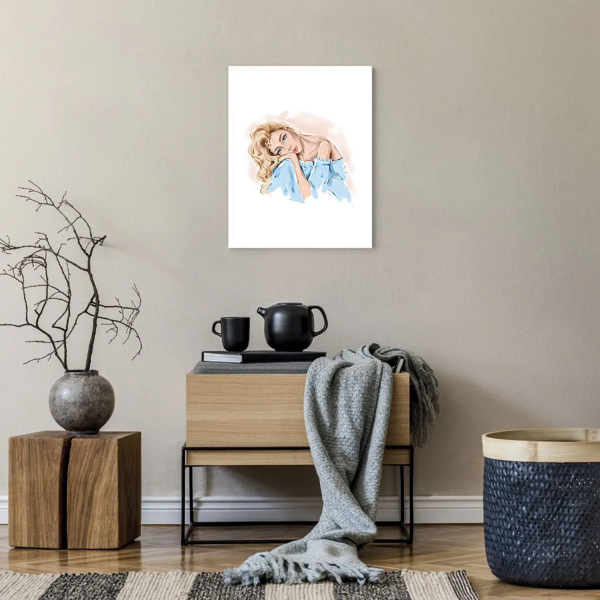 Poster - Dromerig in het blauw - 40x50 cm