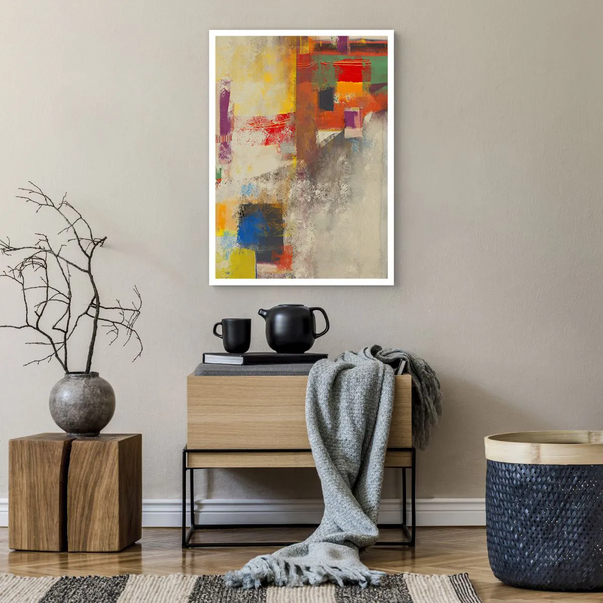 Plakát - Geometrie barev - 50x70 cm