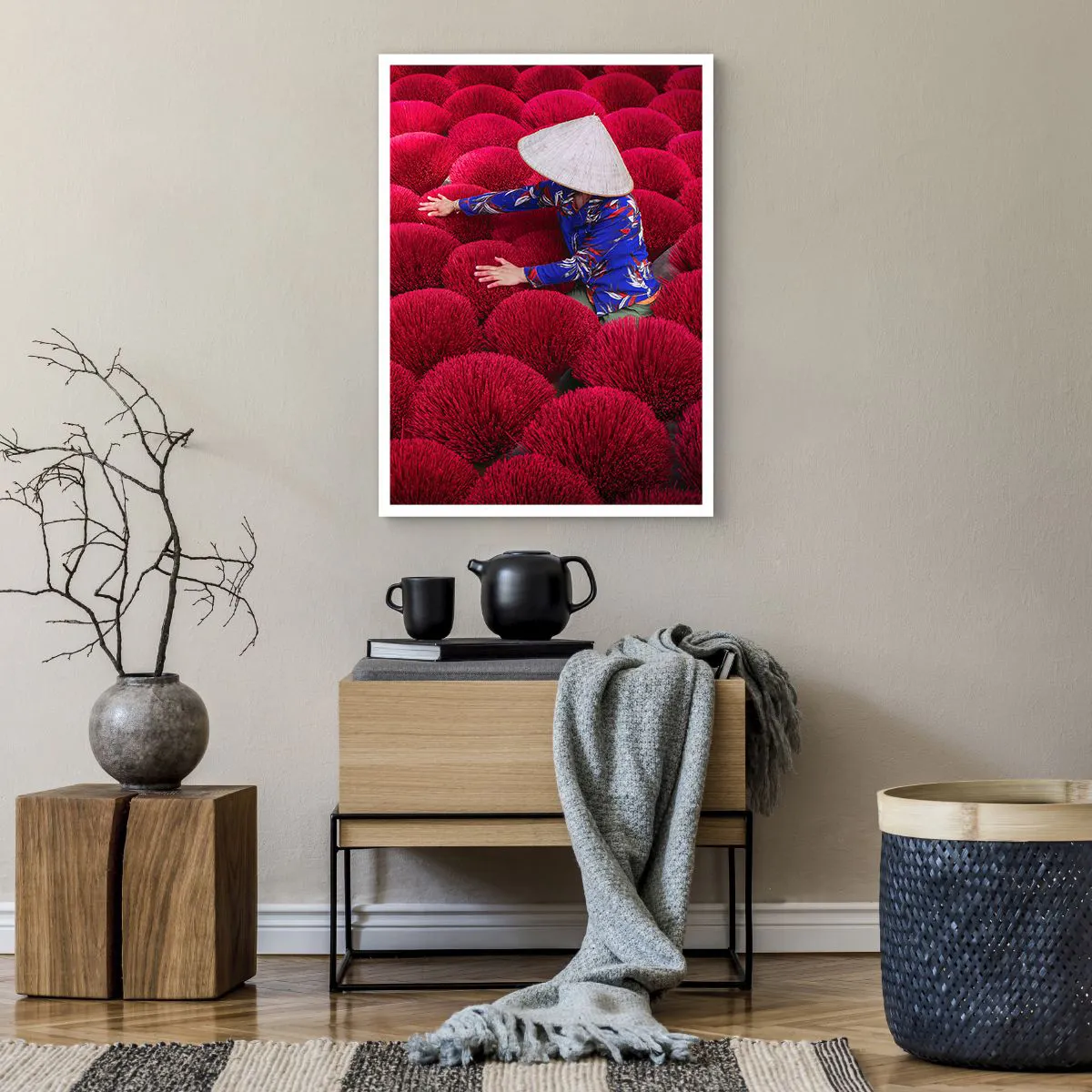 Poster - Într-un câmp de orez - 50x70 cm