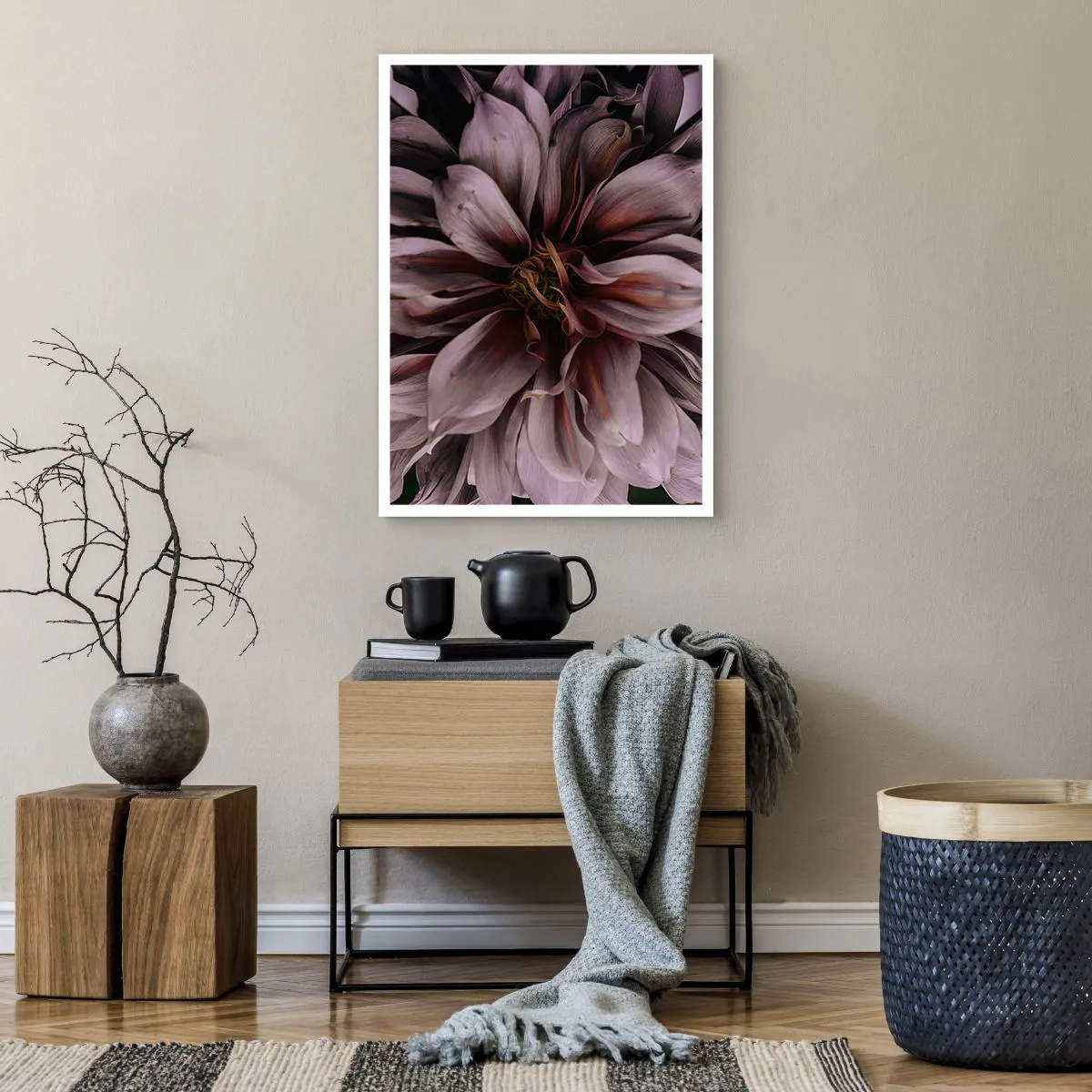 Plakat - Blomstret hjerte - 50x70 cm
