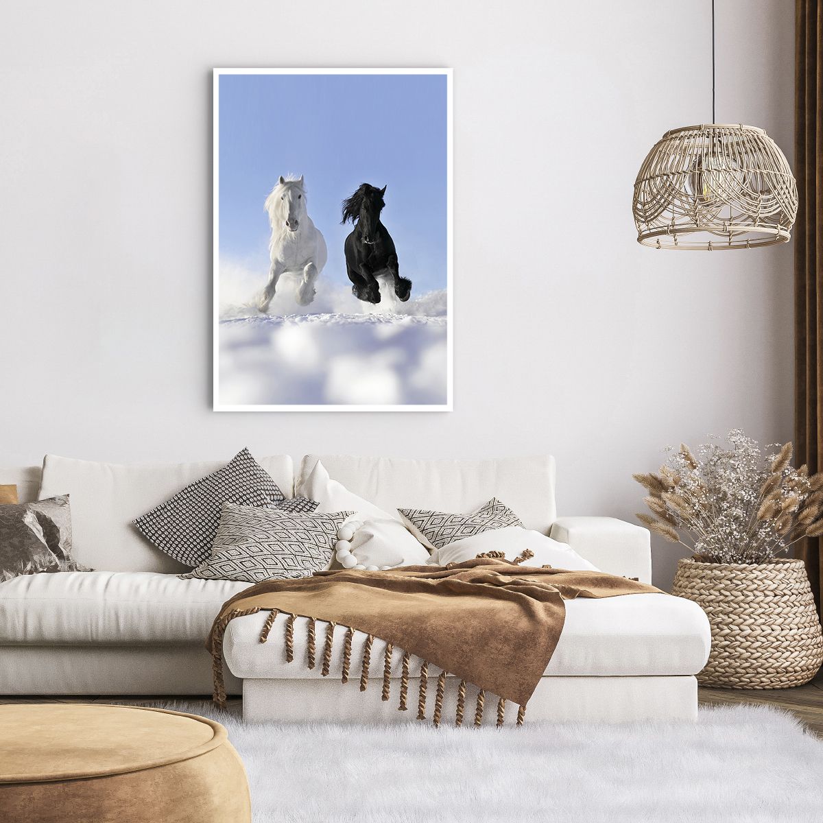Affiche sans cadre Animaux, Affiche sans cadre Cheval, Affiche sans cadre L'Hiver, Affiche sans cadre La Nature, Affiche sans cadre Galop
