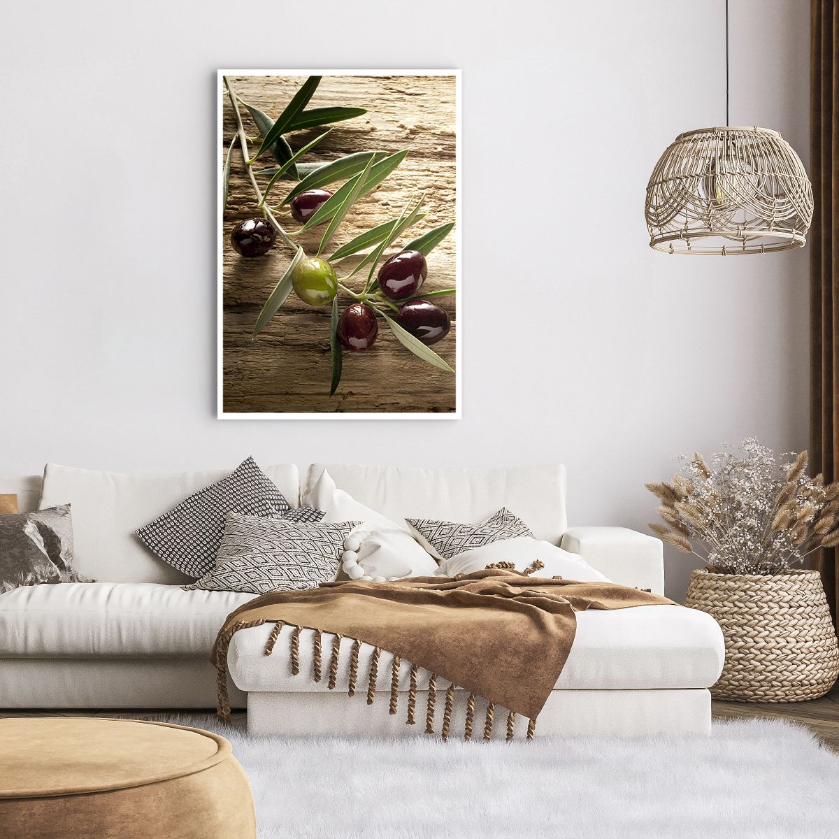 Affiche sans cadre Branche D'Olivier, Affiche sans cadre La Nature, Affiche sans cadre Olives, Affiche sans cadre La Gastronomie, Affiche sans cadre Cuisine