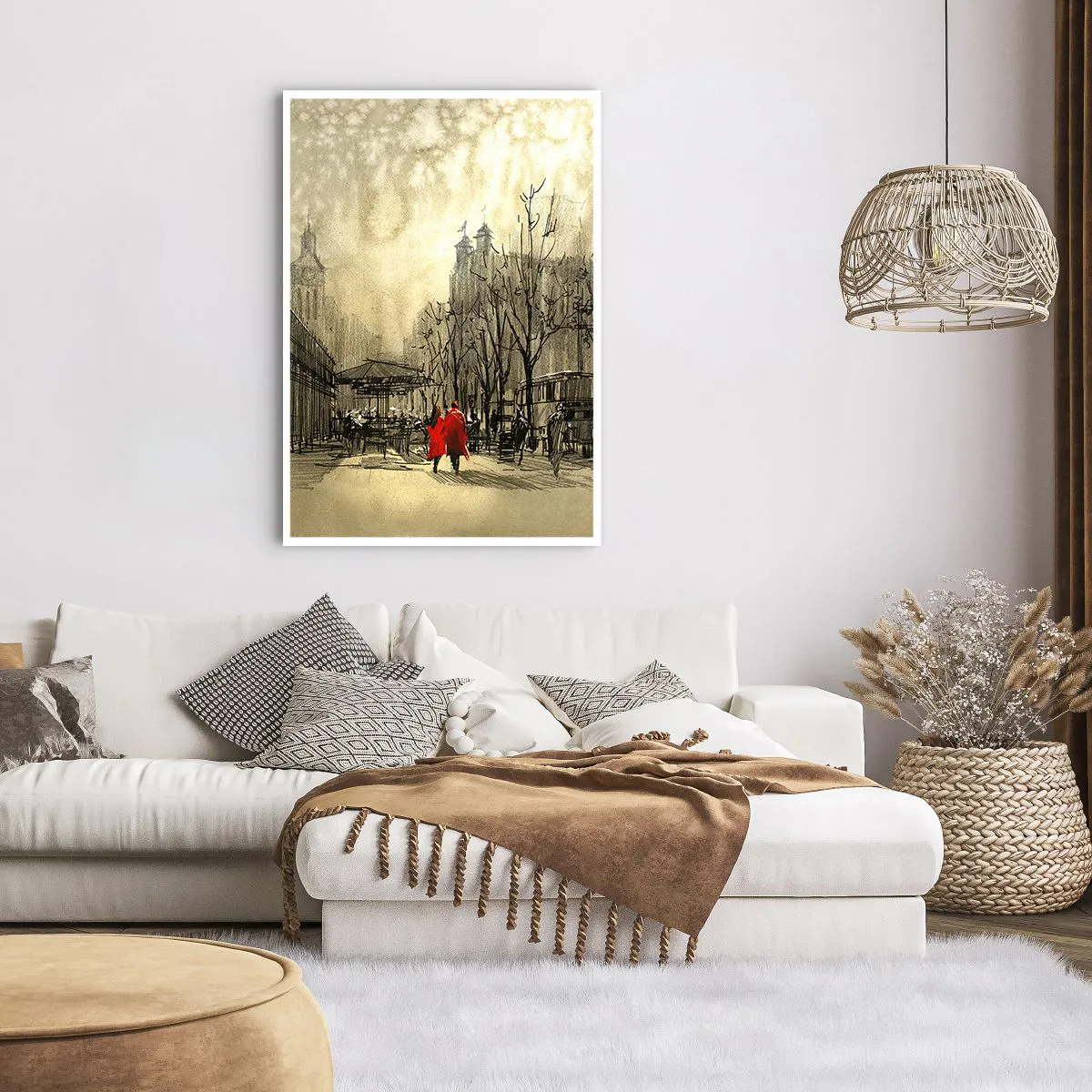 Poster - Ein Date im Londoner Nebel - 70x100 cm