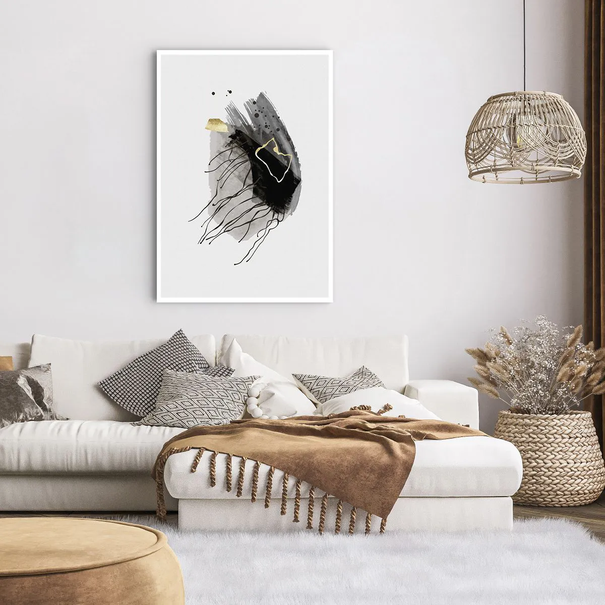 Plagát - V čiernej a zlatej - 70x100 cm