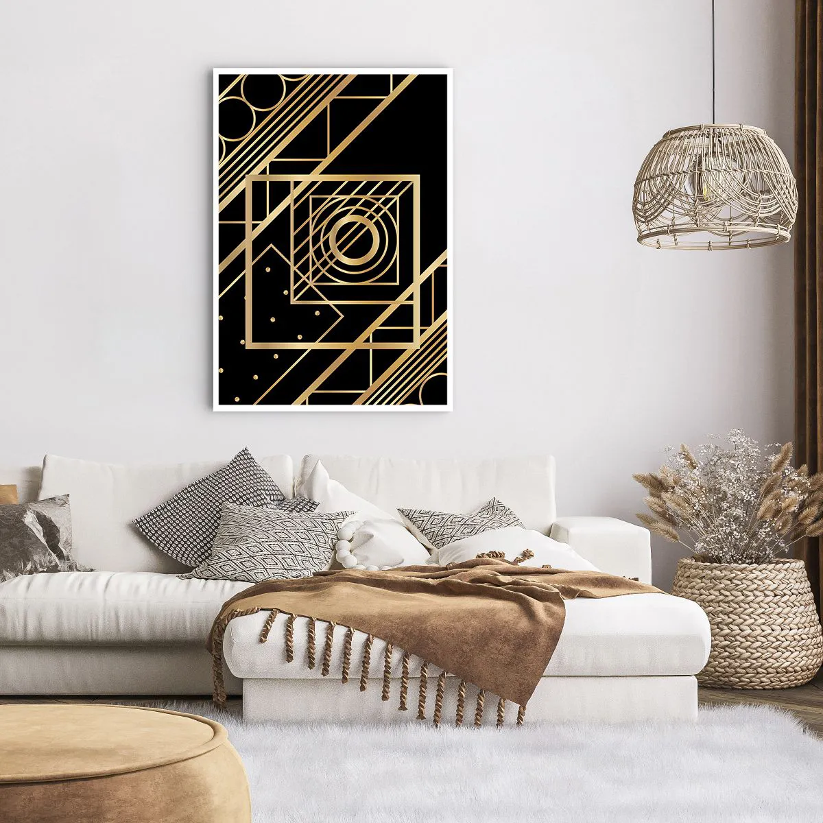 Poster - Goldene Geometrie - 70x100 cm