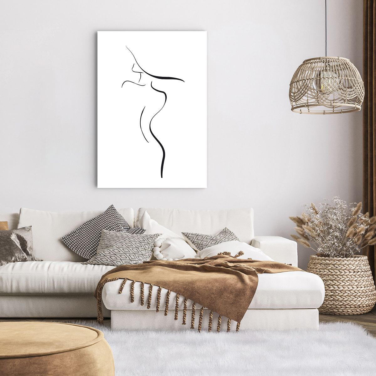 Poster senza cornice Astrazione, Poster senza cornice Il Corpo Della Donna, Poster senza cornice Donna Con Cappello, Poster senza cornice Grafica, Poster senza cornice Linea Artistica