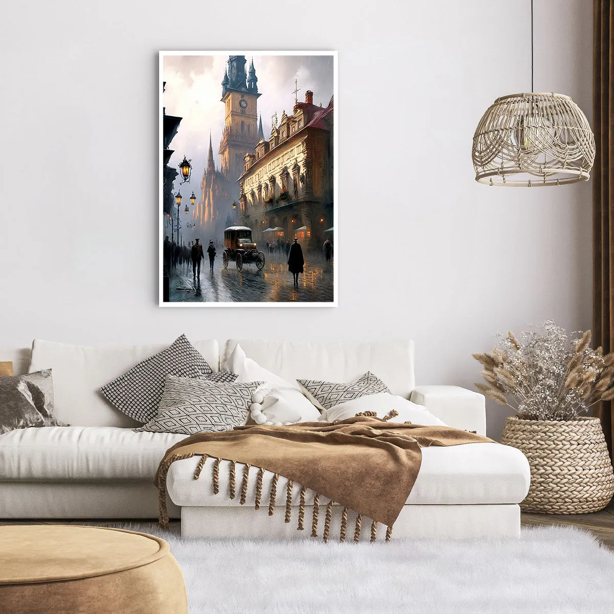 Poster - De charme van een Praagse avond - 70x100 cm