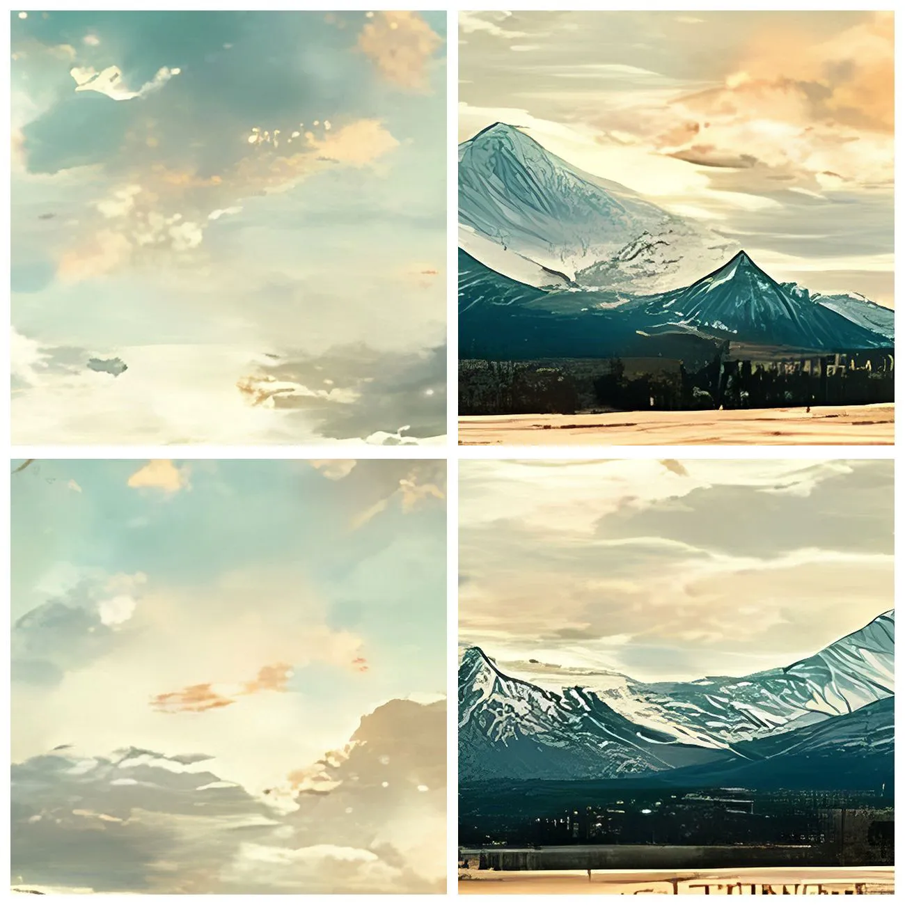 Plagát v čiernom ráme - Malebná horská krajina pri západe slnka - 50x70cm - Pod ochranou neba - Moderná nástenná dekorácia do obývacej izby a spálne ARTTOR