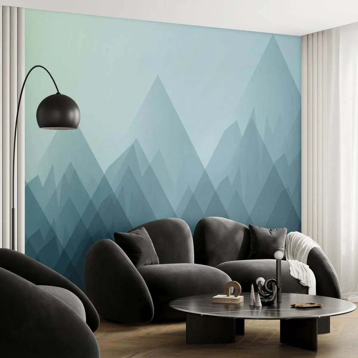 Fototapetă personalizată Standard Eco - Mare, mai mare, cea mai mare - Munţi, Abstracția, Bucată