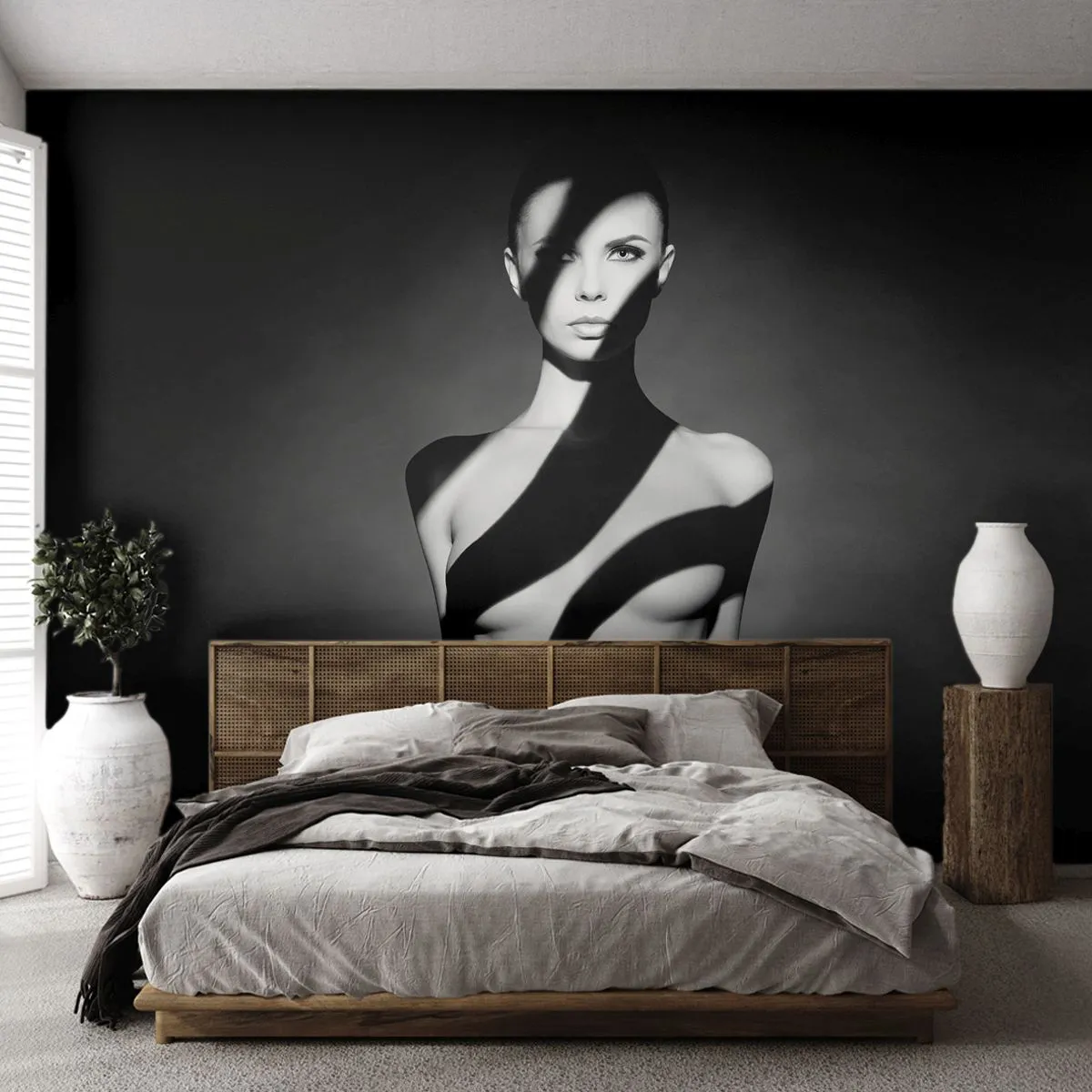 Fotomurali Autoadesivo Deluxe Sticker - Luci e ombre - Donna, Corpo, Pezzo - 450x315 cm