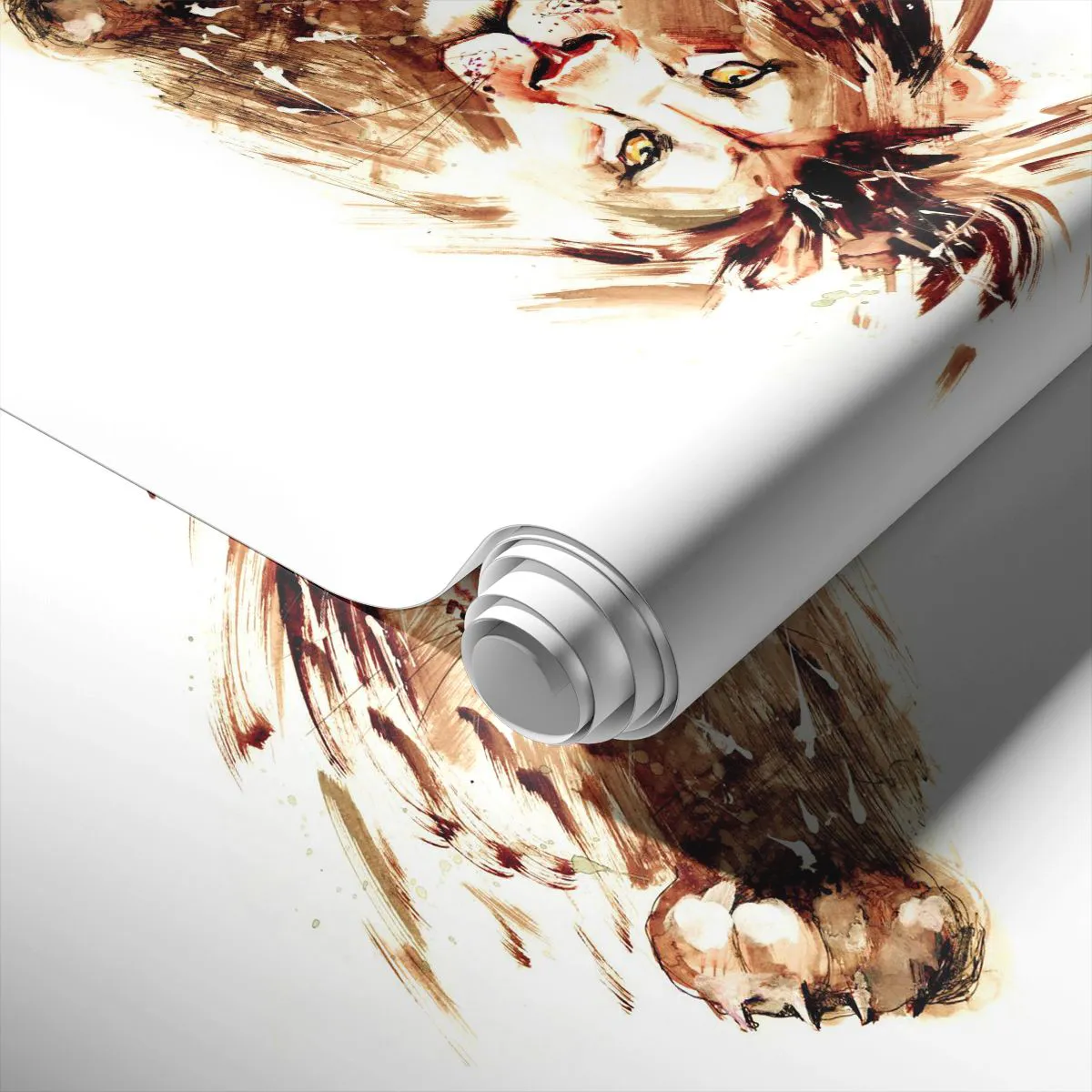 Papier Peint Photo Standard Eco - Force et dignité - Animaux, Lion, Abstraction - 250x175 cm