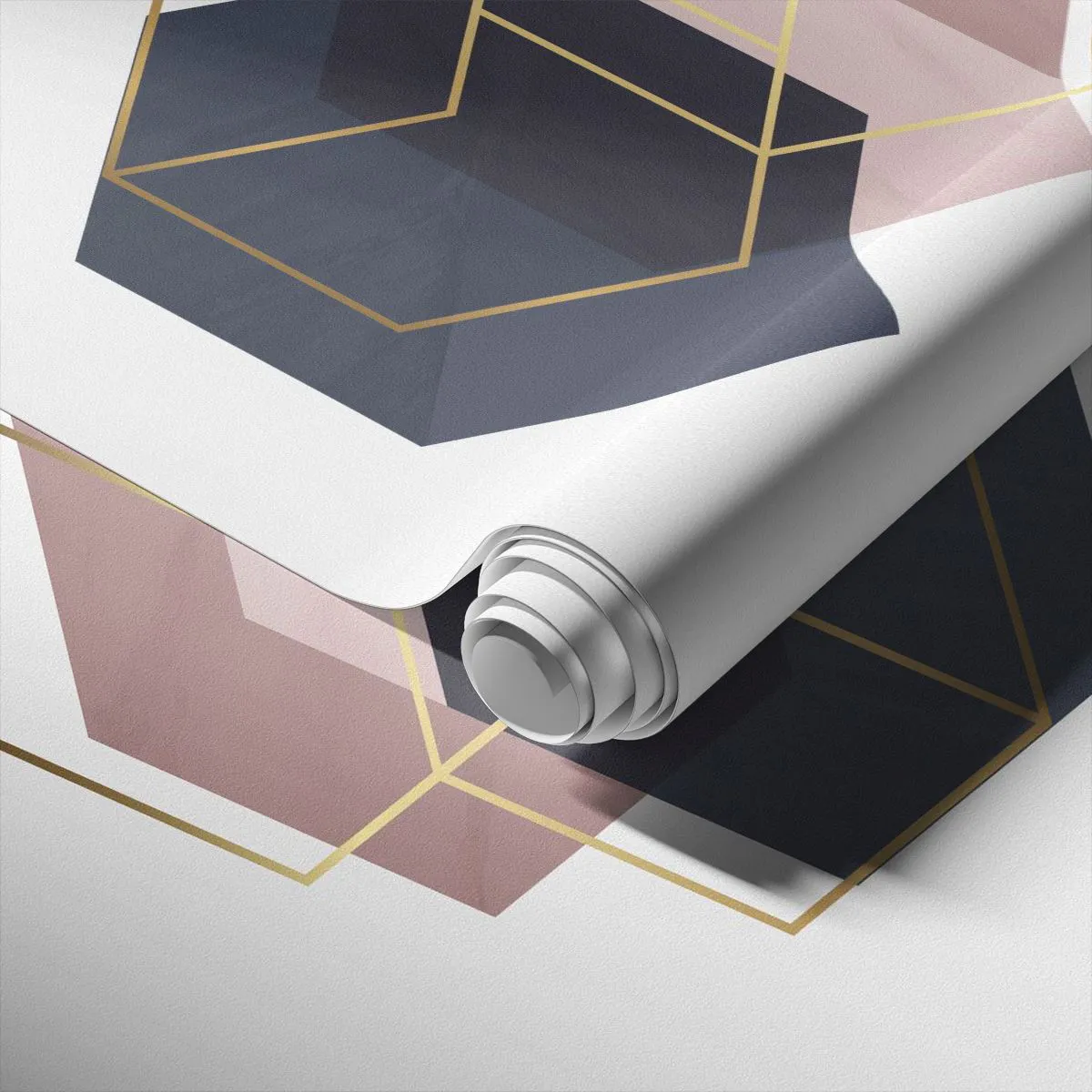 Papel de Parede Standard Eco - Uma composição moderna de cubos geométricos - 100x70cm - O poder da simplicidade - Decoração de parede moderna para a sala de estar e quarto ARTTOR