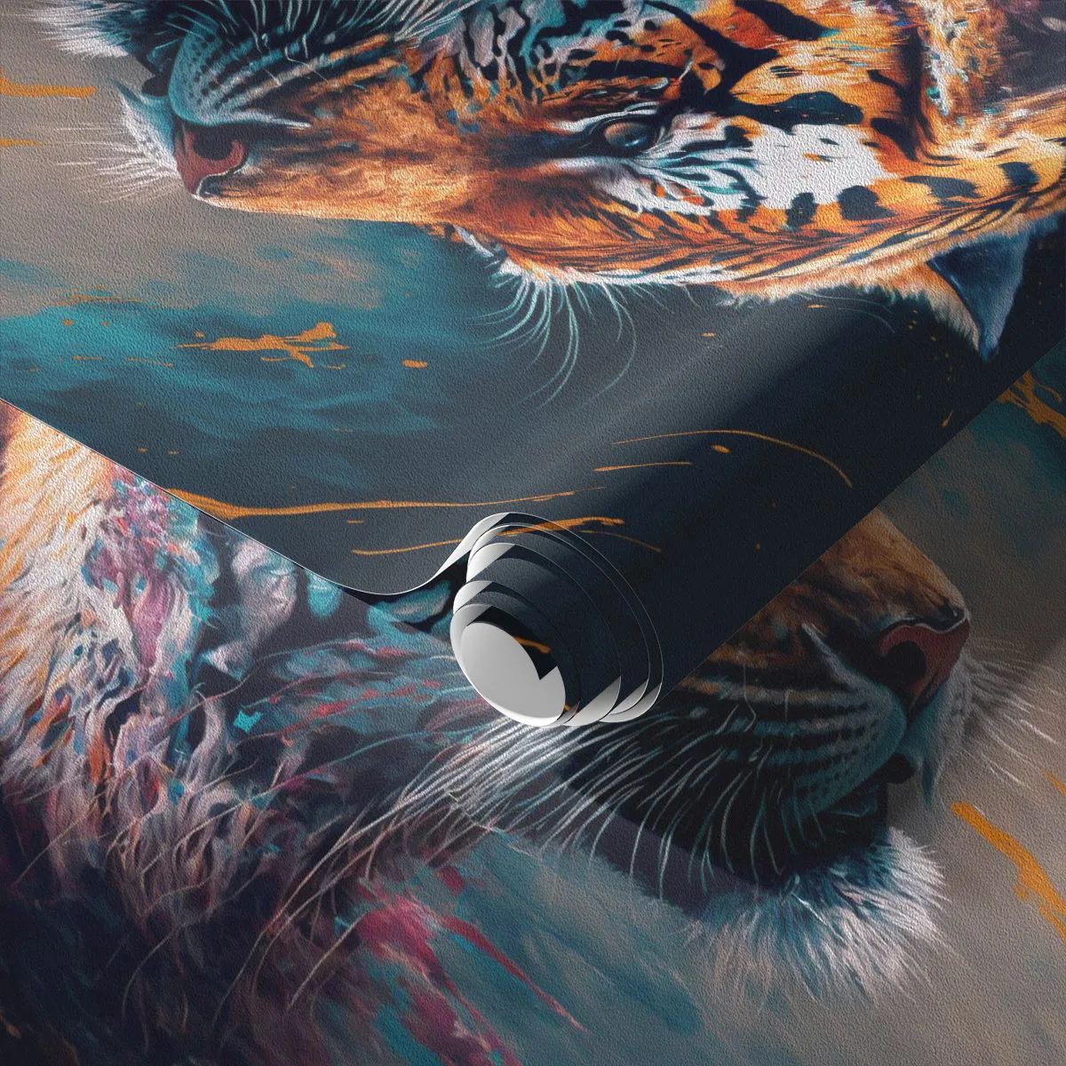 Tapet Premium Sand - Frumusețe sălbatică - Tigru, Colorat, Animal - 100x70 cm