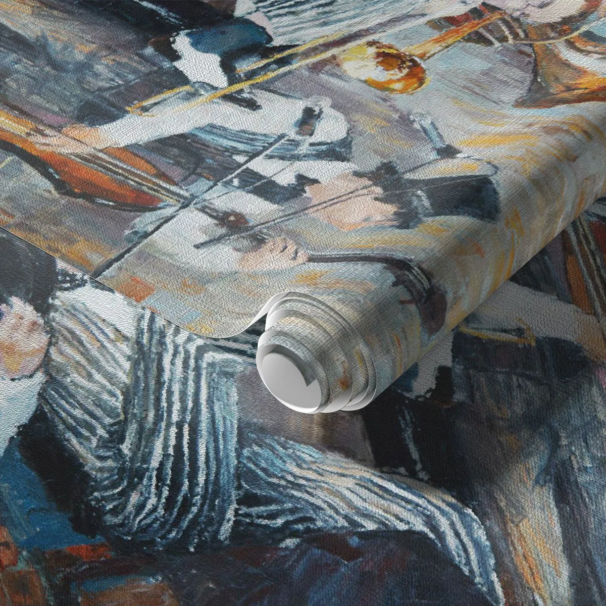 Maßgeschneiderte Fototapete Premium Canvas - Der ganze Jazz - Musik, Band, Musikinstrumente