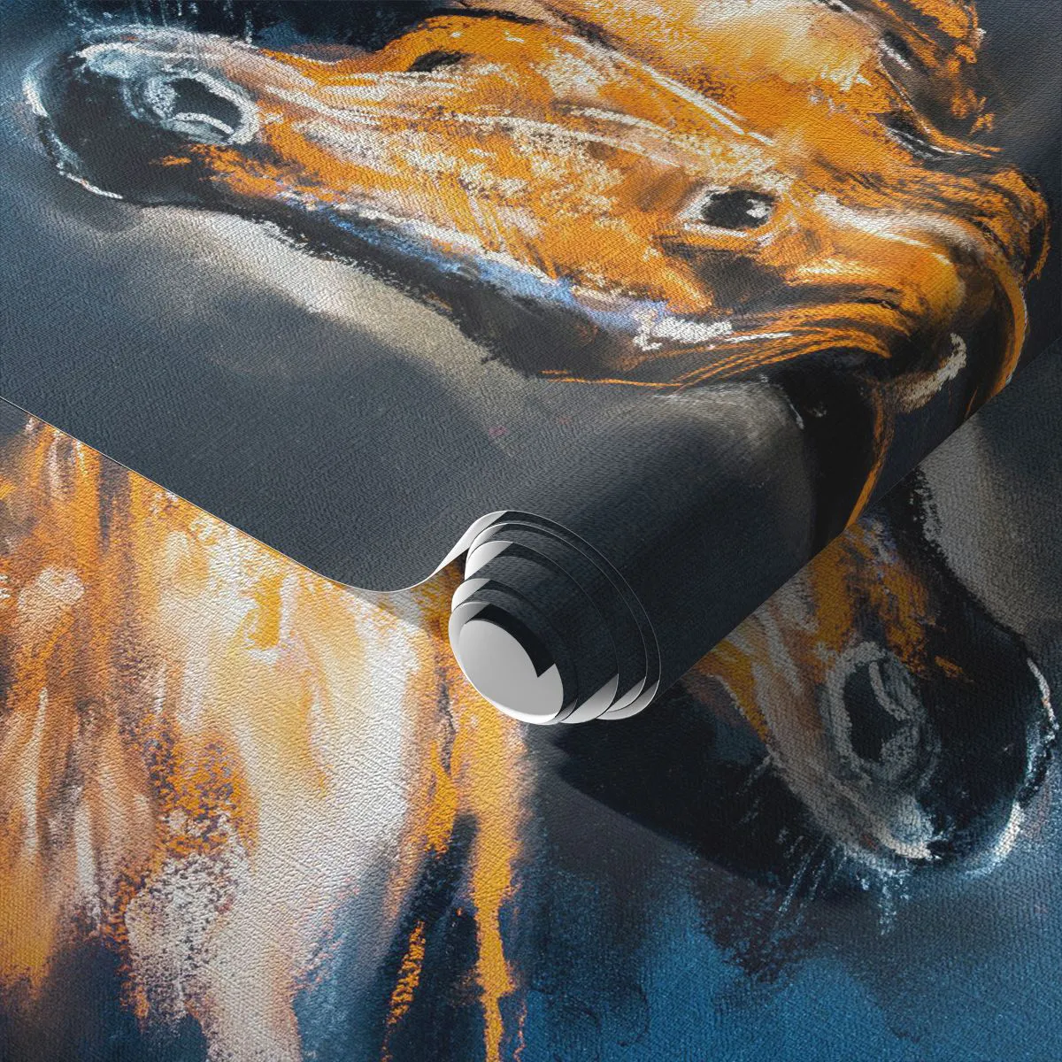 Fototapet Premium Canvas - Hvad så, skal du af sted? - Dyr, Hest, Hoppe - 100x70 cm