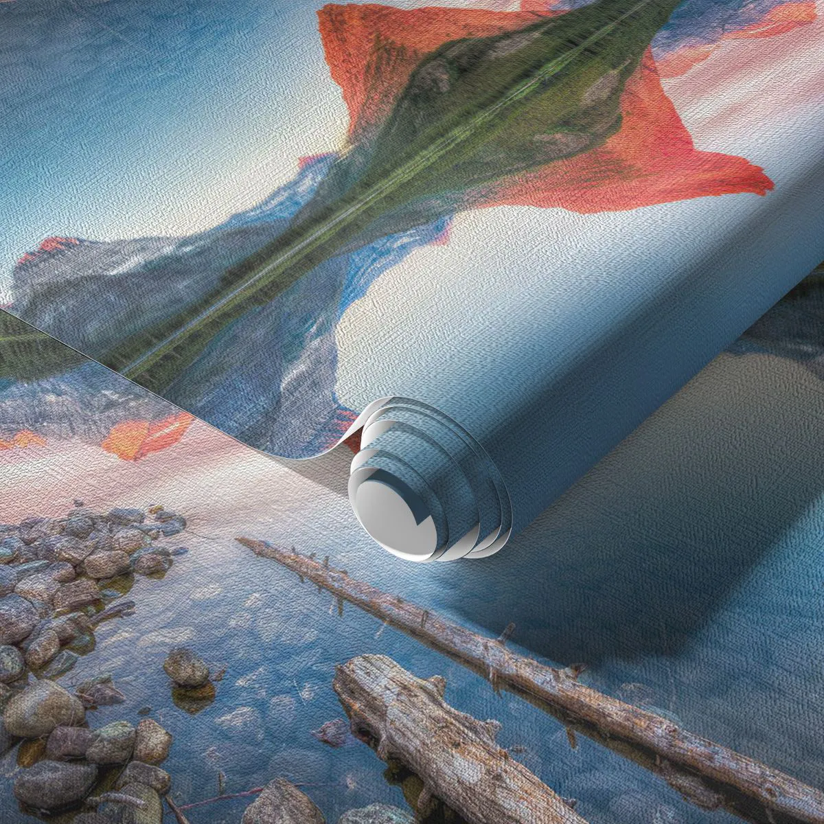 Tapet Premium Canvas - Căldură și frig - Peisaj, Munţi, pădure - 100x70 cm