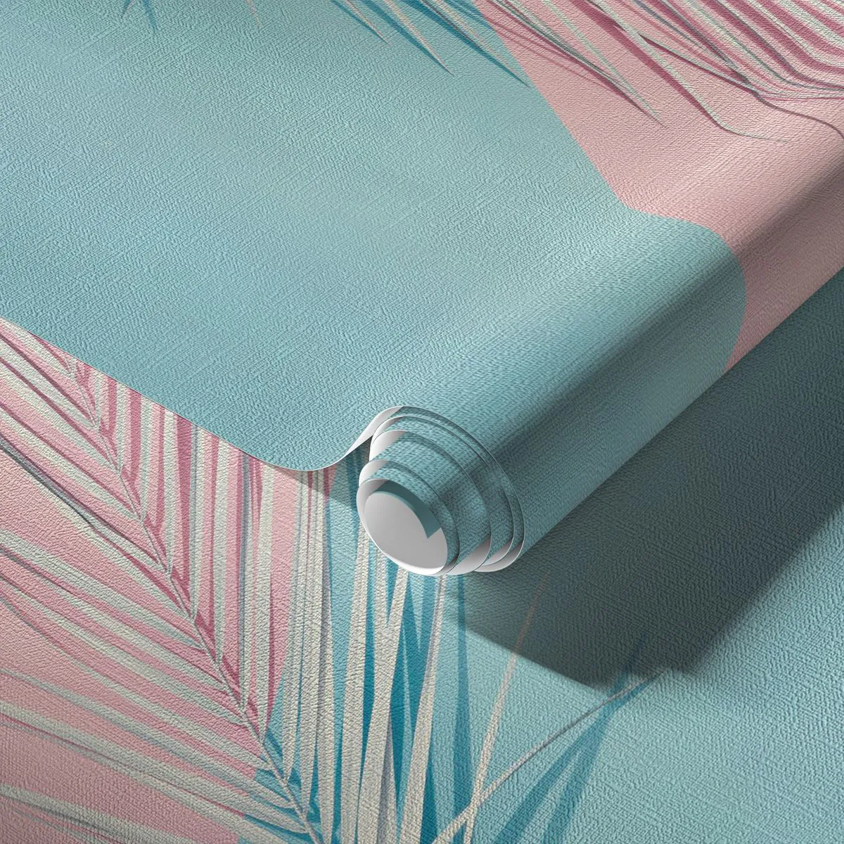 Custom Wallpaper Premium Canvas - Tropical impression - Palm Leaf, Abstraction, Graphics