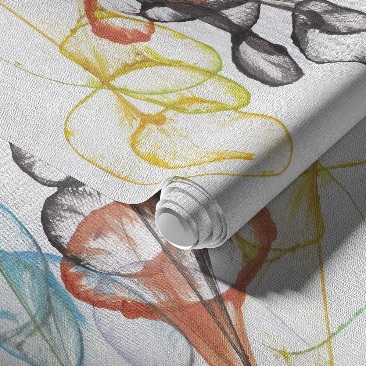 Tapet Premium Canvas - Flori cu suflete - Flori, Abstracția, Grafică - 100x70 cm