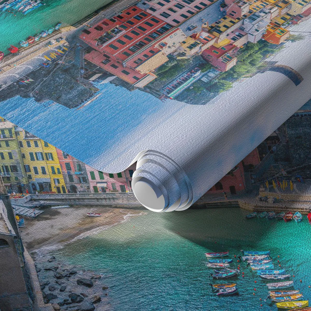 Fototapet Premium Canvas - Magisk stad i Medelhavet - Ligurien, Stad, Italien - 100x70 cm