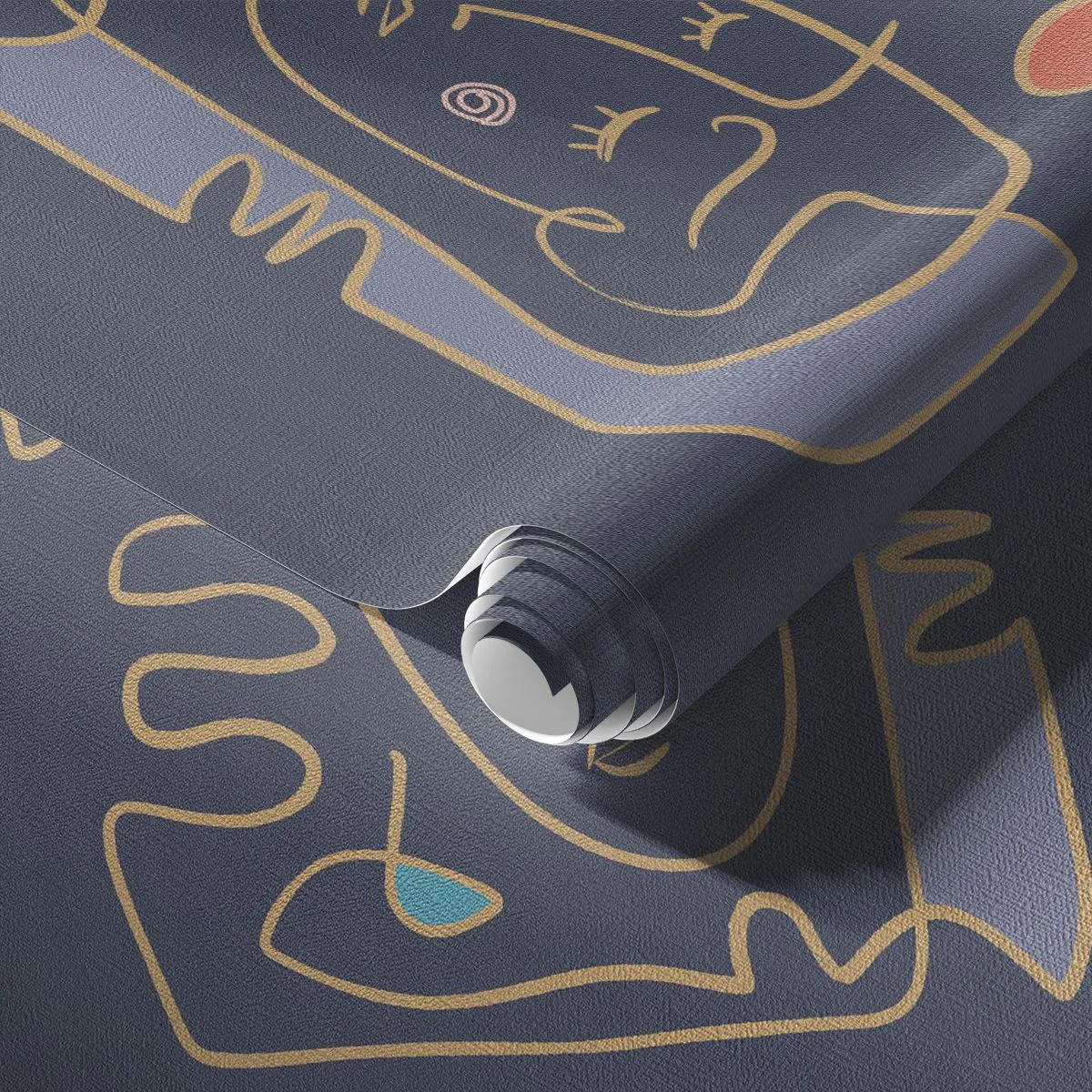 Fotobehang Premium Canvas - In nadenken - Portret, Gezicht, Deel - 500x350 cm