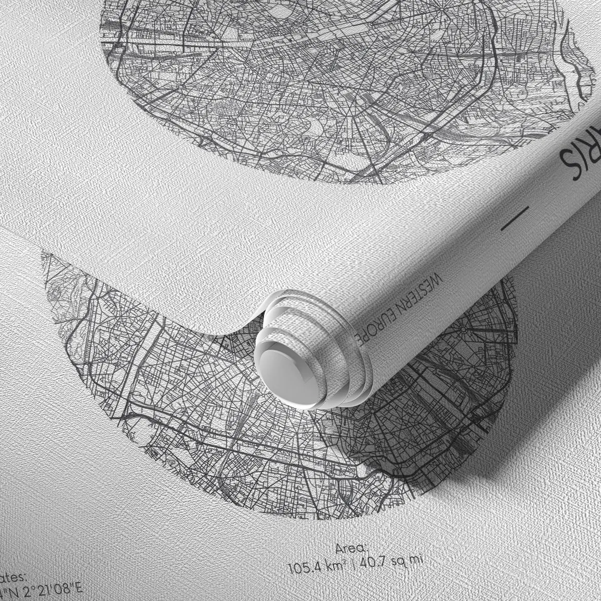 Fotótapéta Premium Canvas - Párizs anatómiája - Térkép, Párizs, Franciaország - 400x280 cm