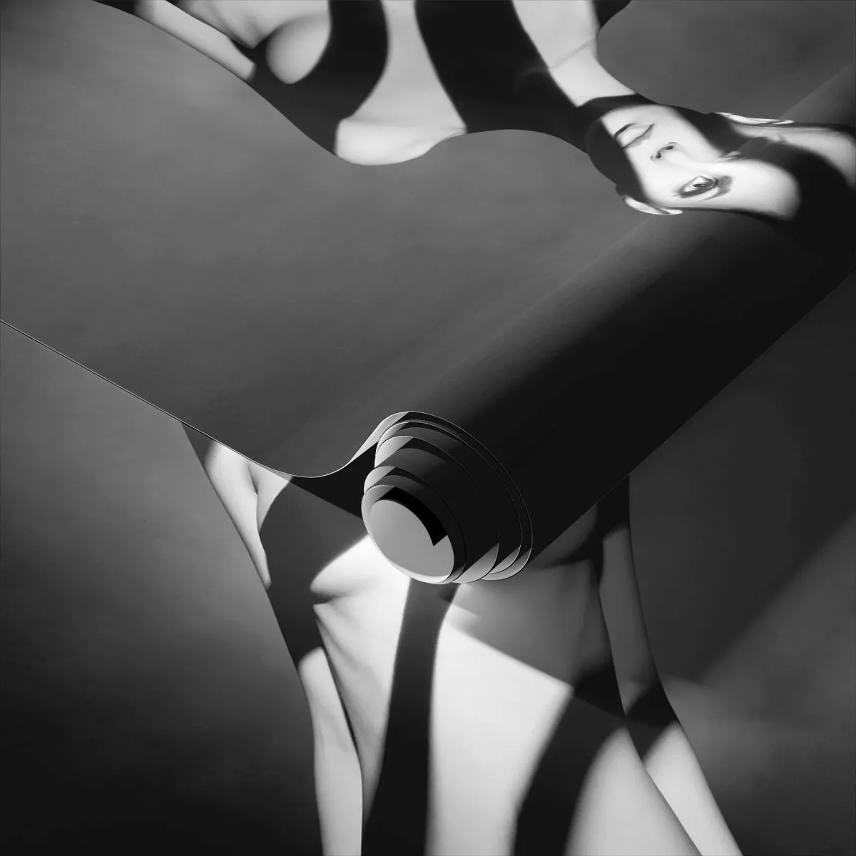 Fotomurali Autoadesivo Deluxe Sticker - Luci e ombre - Donna, Corpo, Pezzo - 450x315 cm