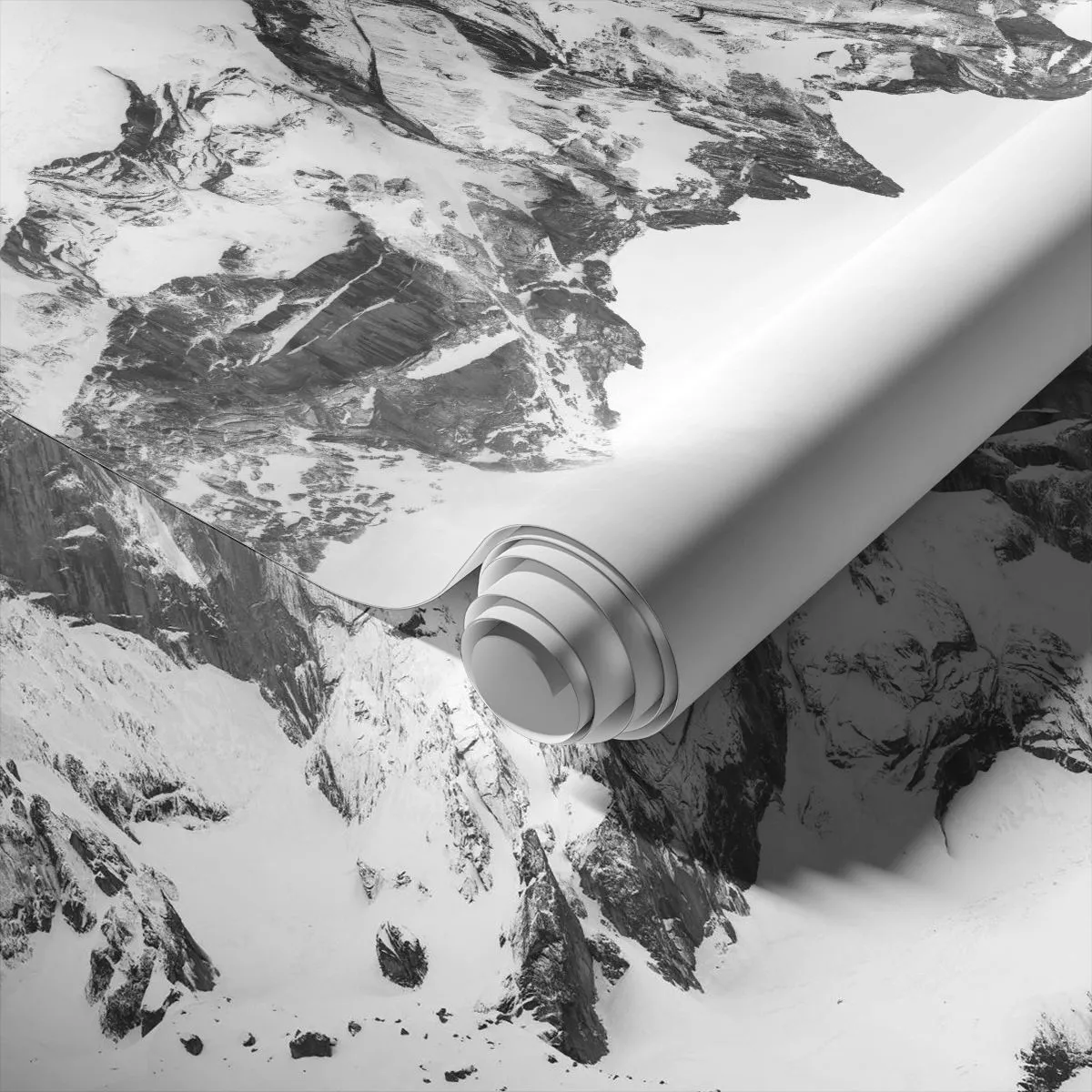 Tapet Autoadeziv Deluxe Sticker - Amenințarea crestei de granit - Peisaj, Munţi, Alpi - 100x70 cm