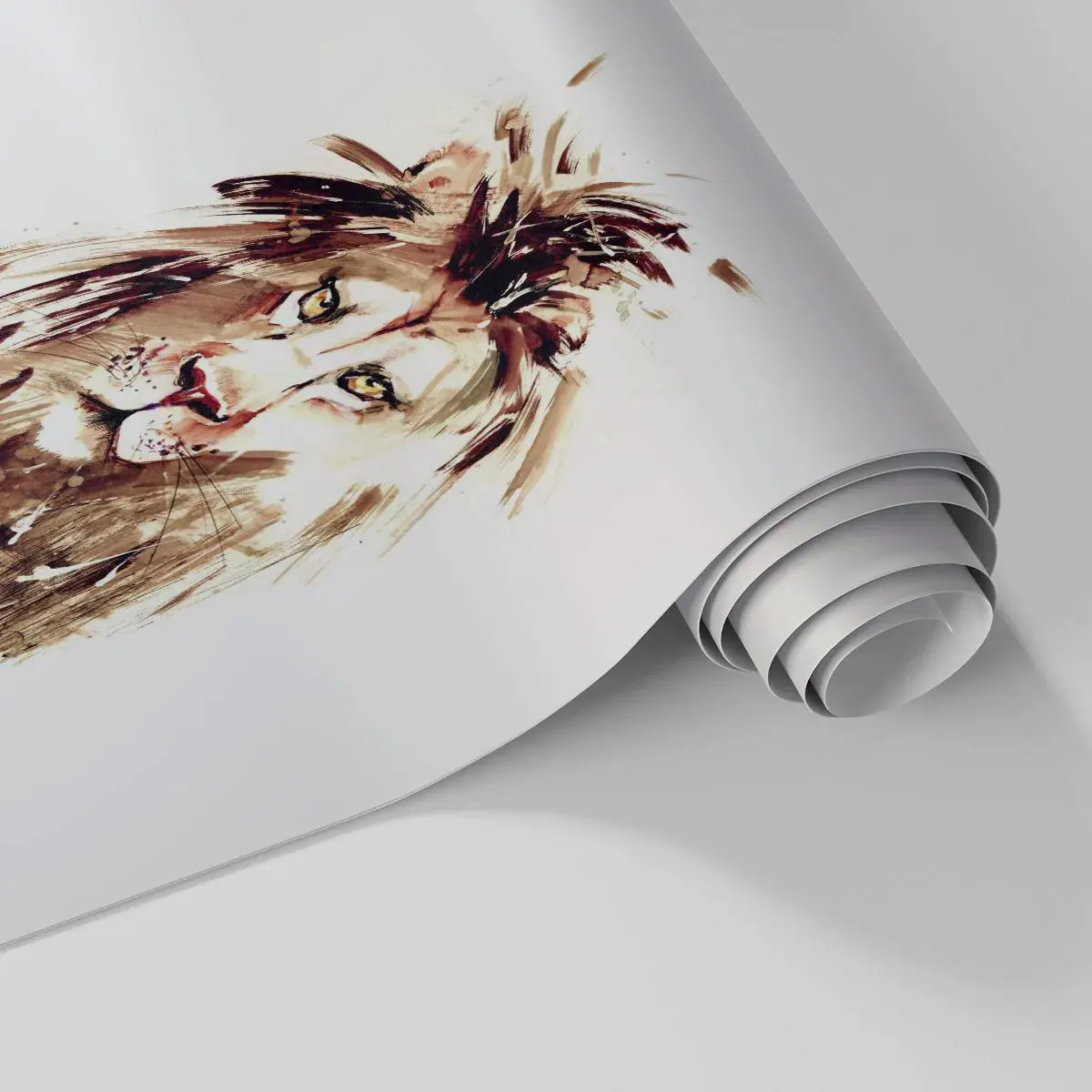 Papier Peint Photo Standard Eco - Force et dignité - Animaux, Lion, Abstraction - 250x175 cm