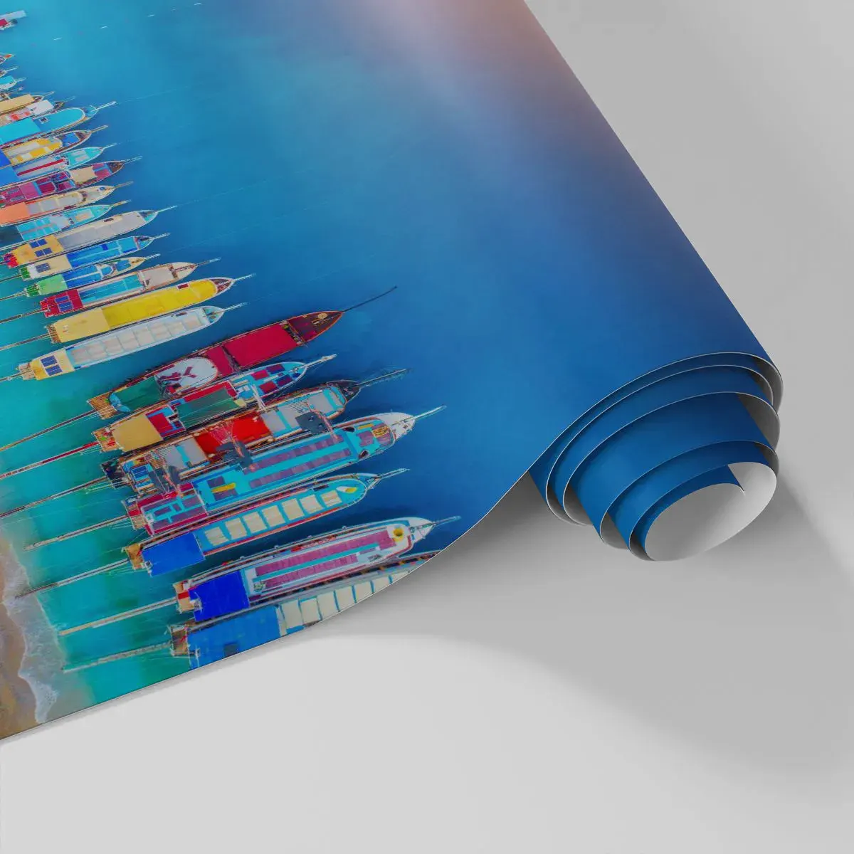 Fototapete Standard Eco - Aus der Vogelperspektive - Landschaft, Strand, Meer - 200x140 cm