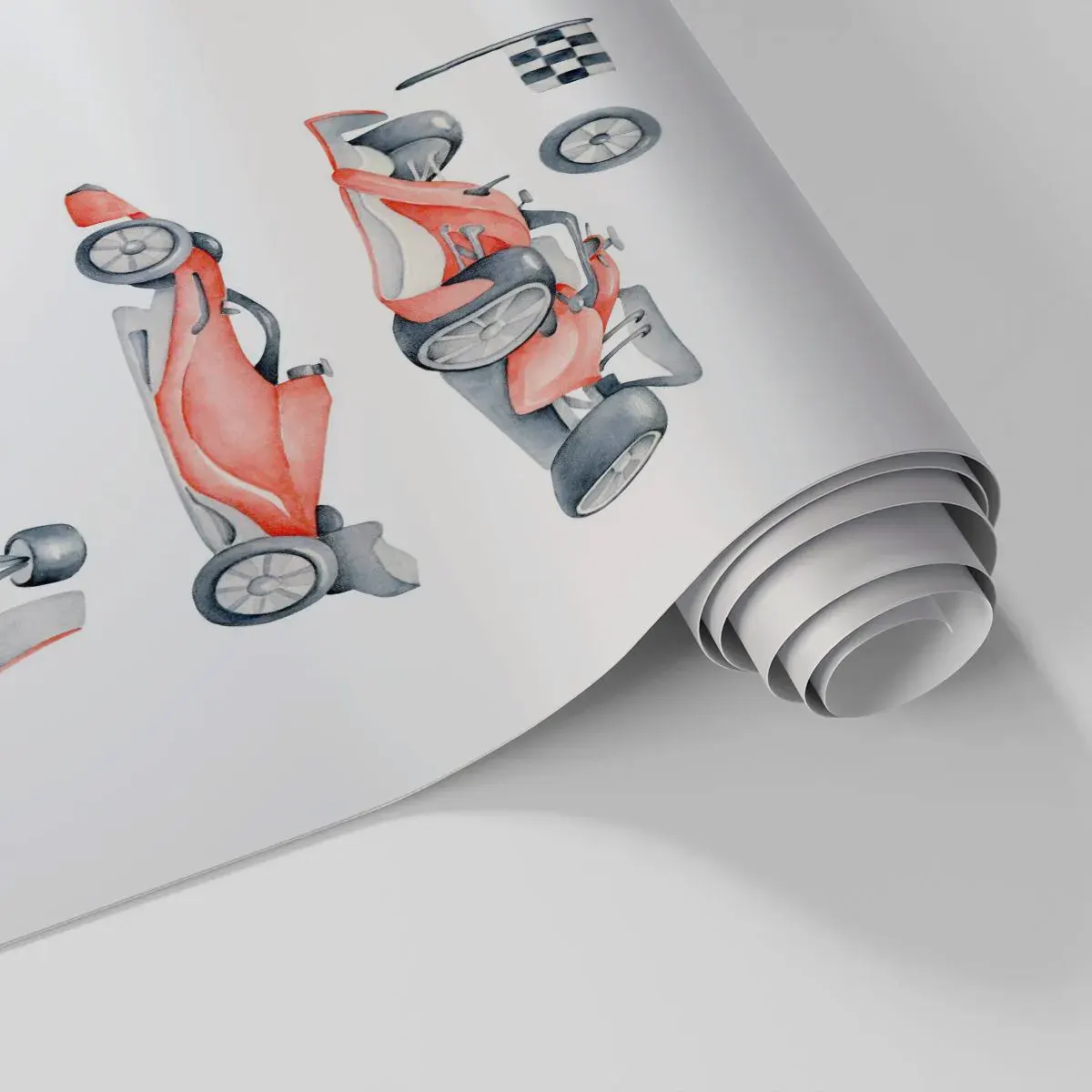 Tapet Standard Eco - Prindeți visul - Mașini de curse, Mașini, Pentru copii - 350x256 cm