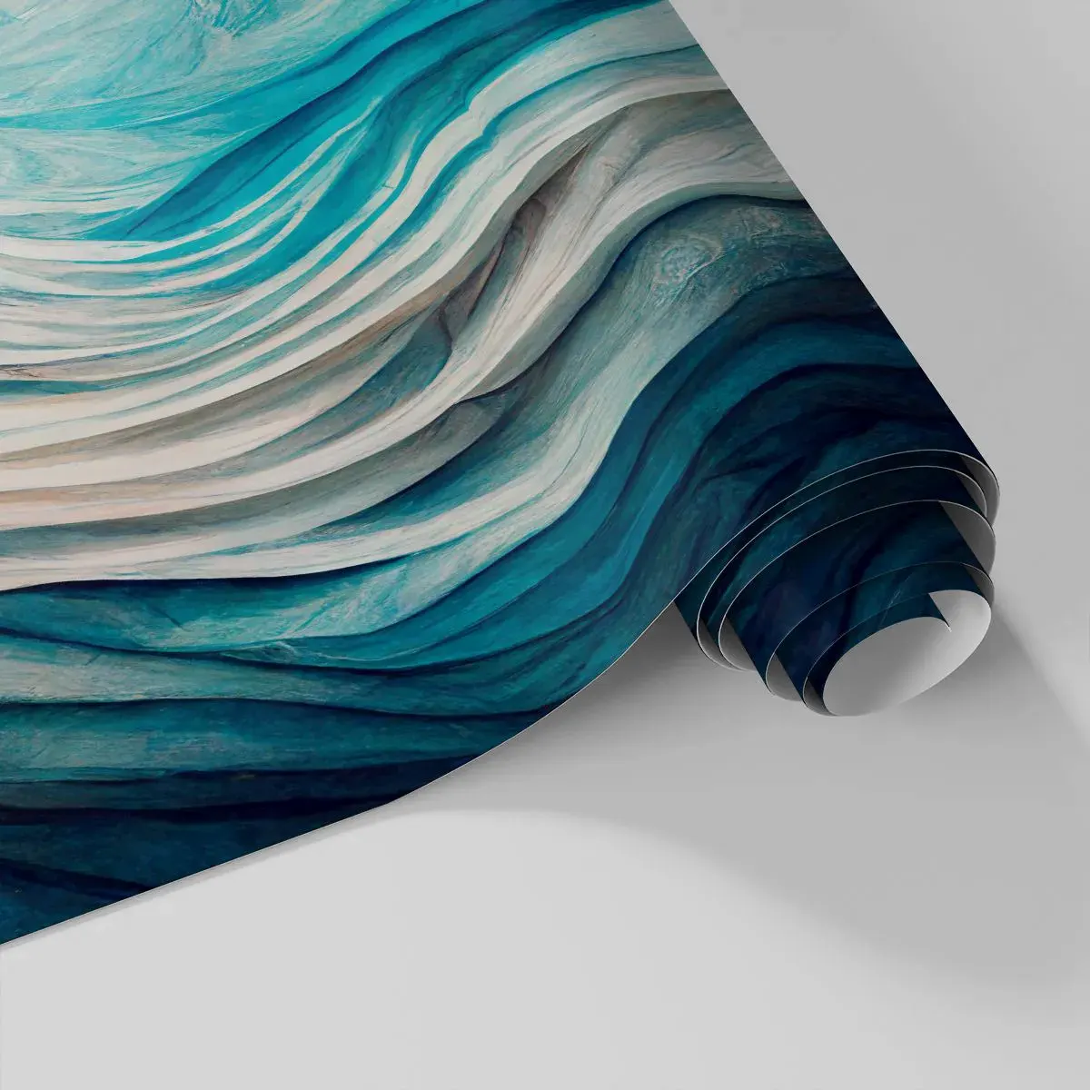 Tapet Standard Eco - Insațiabilitate albastră - Bucată, 3D, Abstracția - 350x256 cm