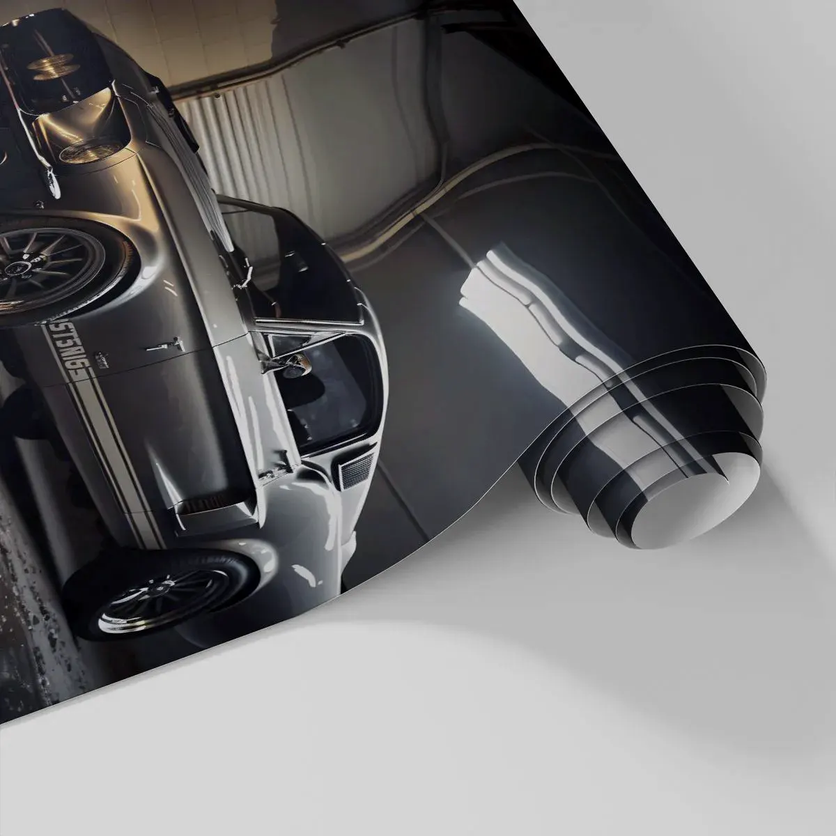 Fototapet Standard Eco - Tilbage til fortiden - Sportsvogn, Retro, Klassisk - 300x210 cm