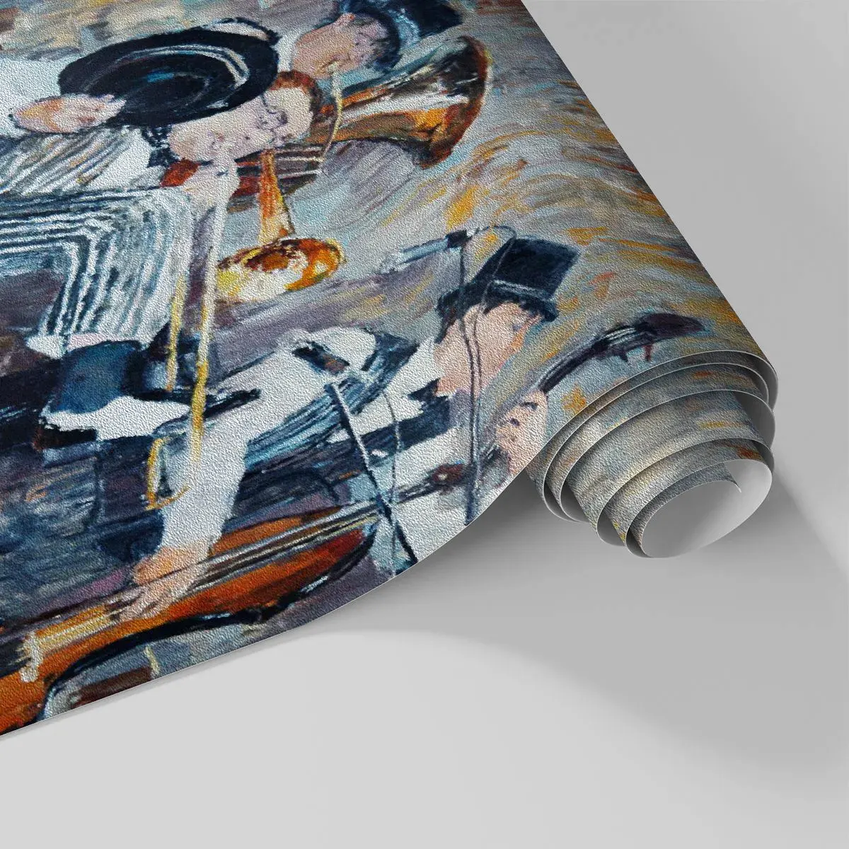 Papier peint sur mesure Premium Sand - C'est tout le Jazz - Musique, Groupe, Instruments de musique