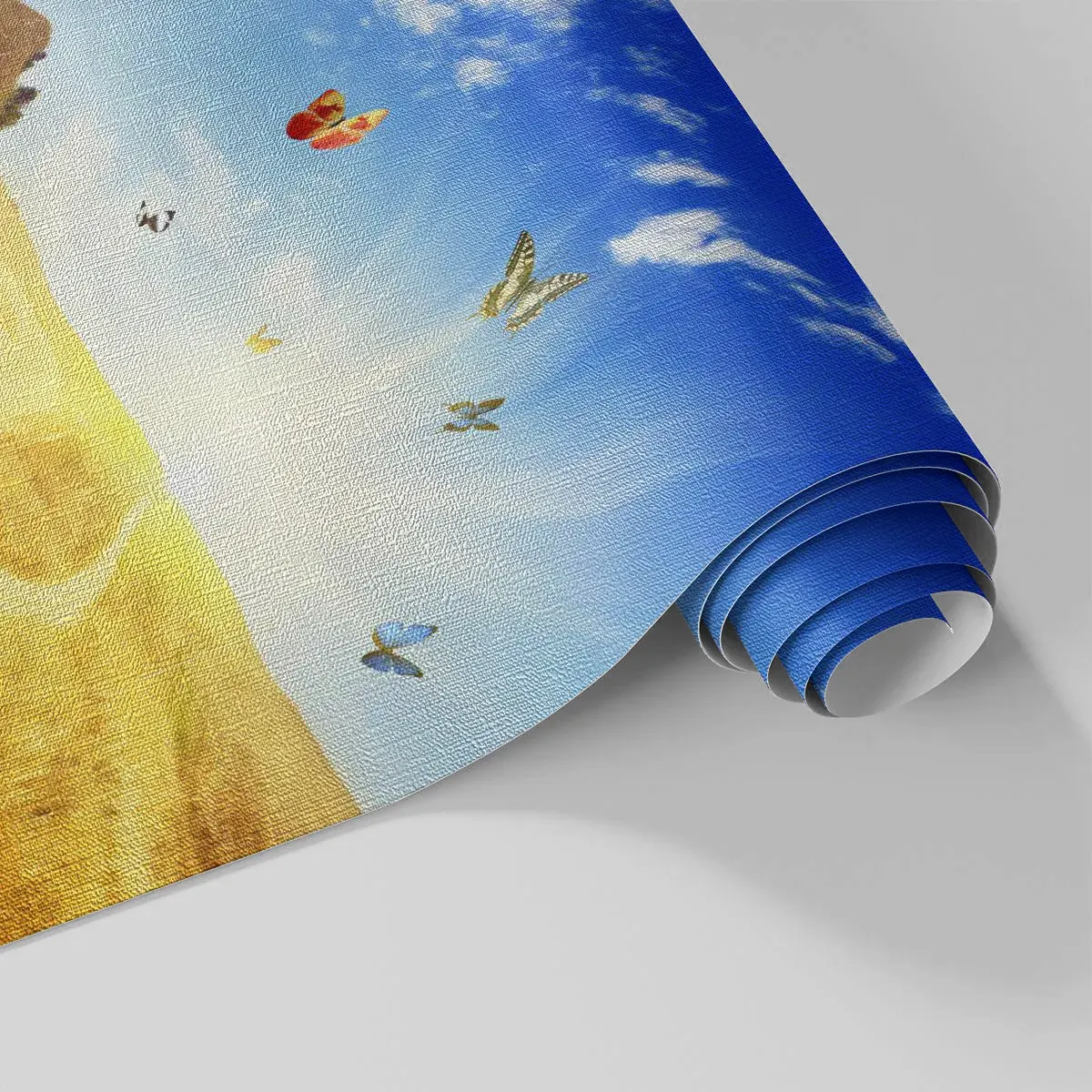 Maßgeschneiderte Fototapete Premium Canvas - Und wie kann man den Sommer nicht lieben? - Landschaft, Schmetterlinge, Natur