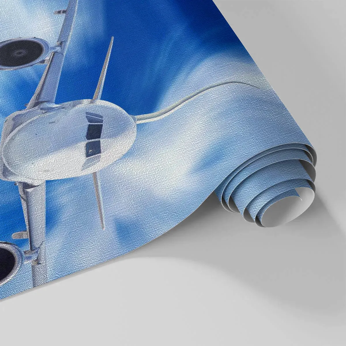 Tapet Premium Canvas - Mai repede decât vântul pe cer - Avion, Avioane, Călătorii - 500x350 cm