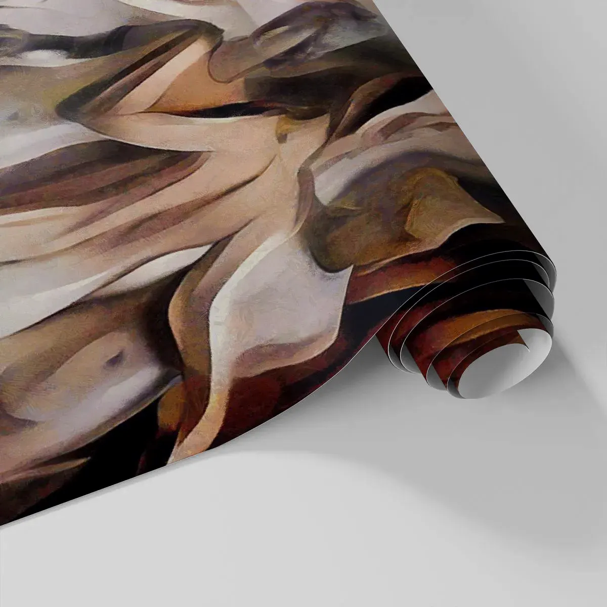 Fototapet Selvklæbende Deluxe Sticker - Tre Nåder 2.0 - Kvinde, Kubisme, Stykke - 350x256 cm